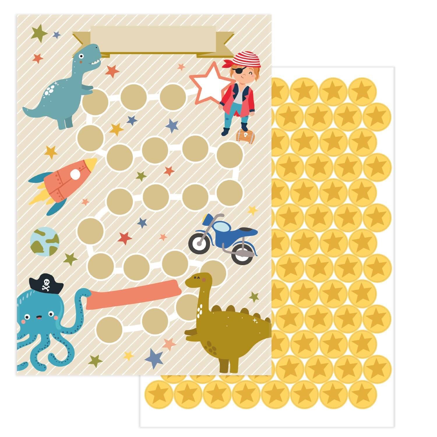 10 Belohnungstafeln für Kinder - Motiv Entdecker Jeka - malmichbunt.de