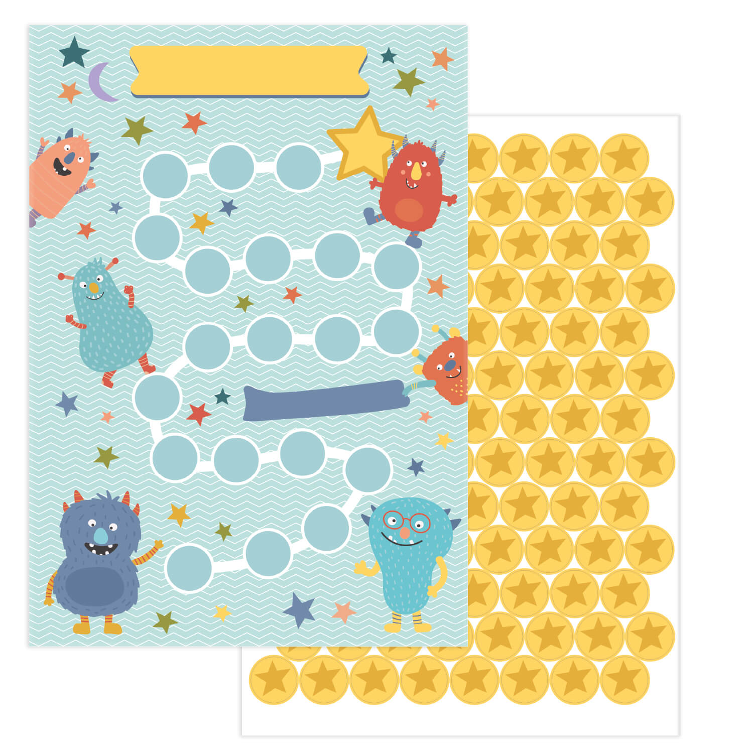 10 Belohnungstafeln für Kinder - Motiv Monster Jeka - malmichbunt.de