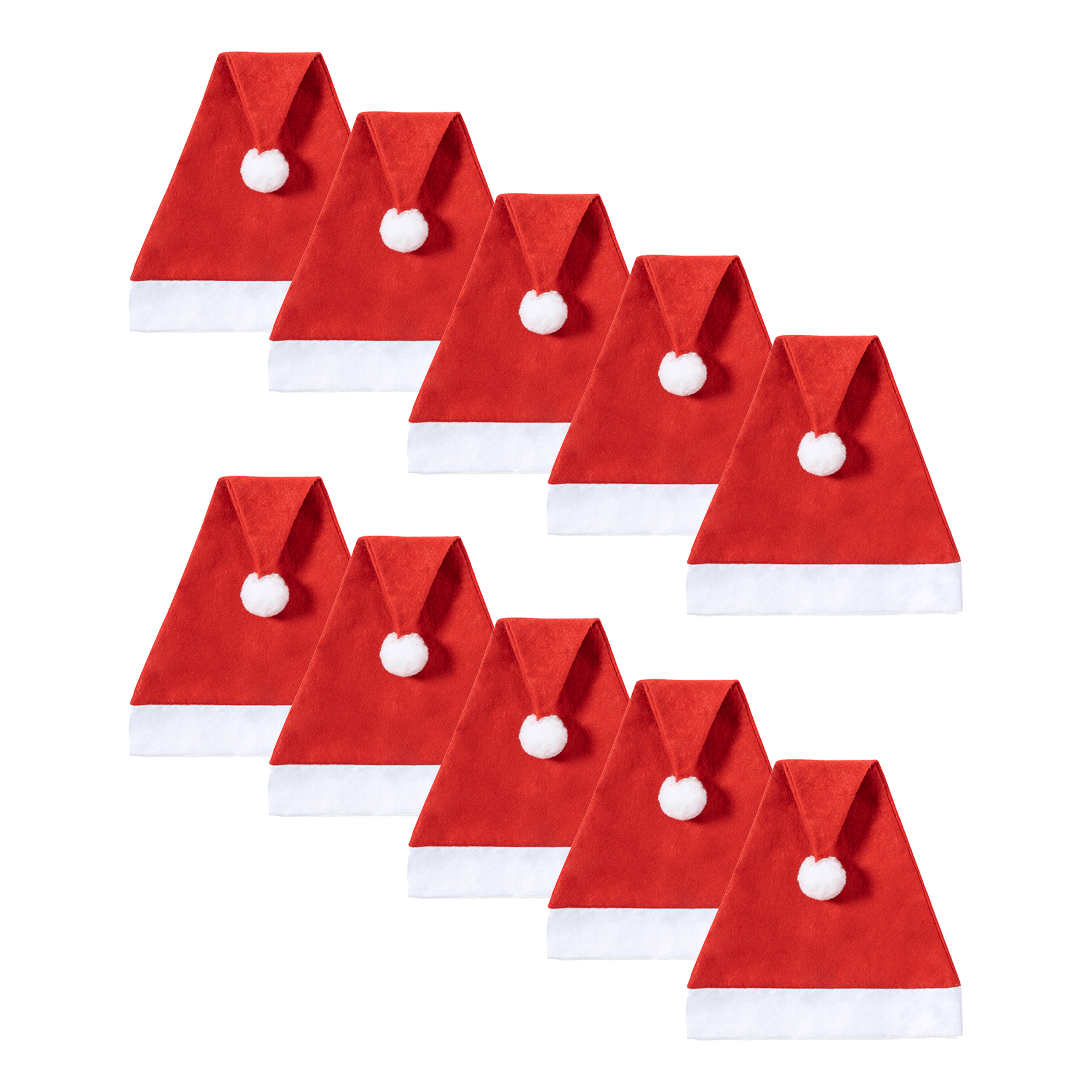 10er Set Weihnachtsmützen für Erwachsene Jeka - malmichbunt.de