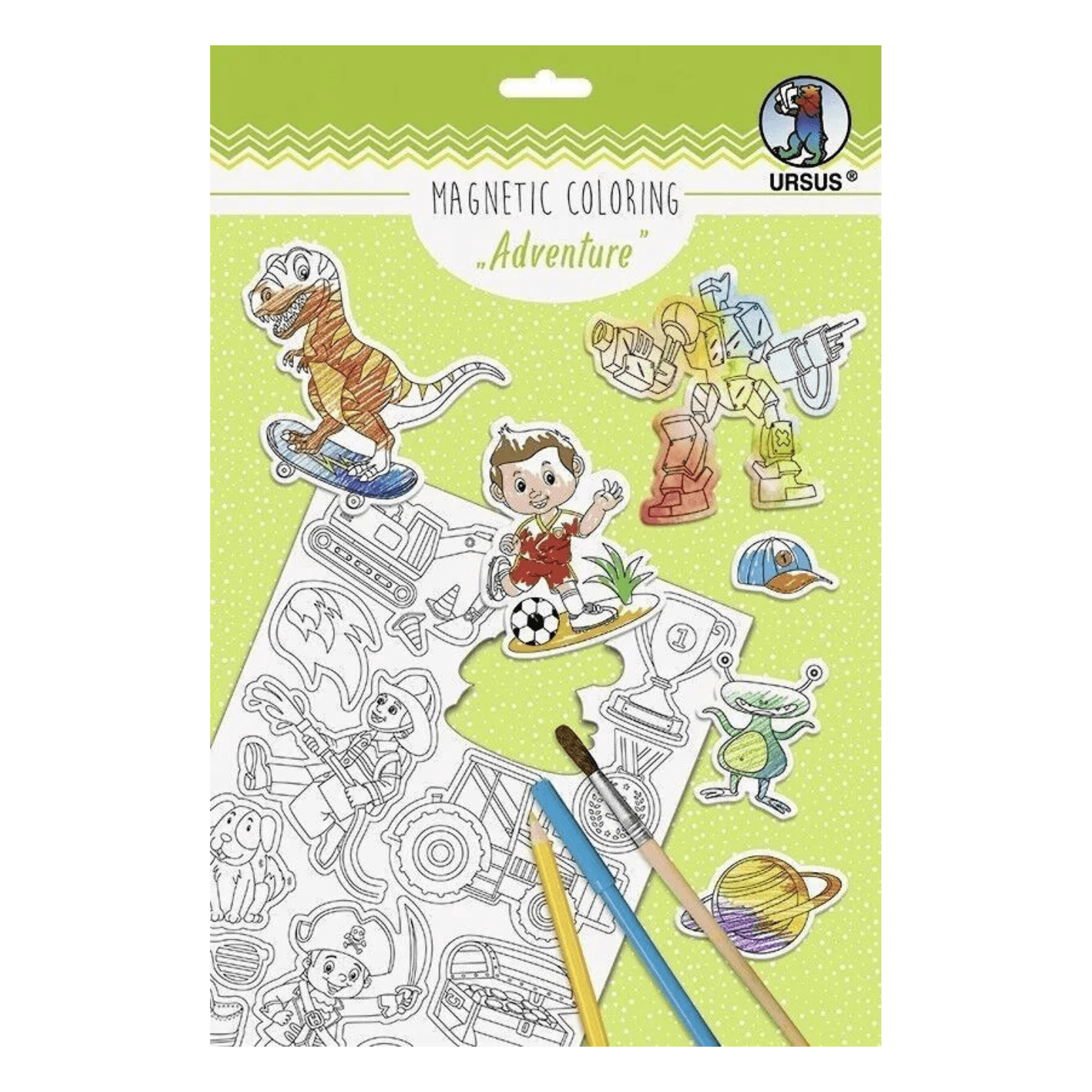 30 Magnete zum Ausmalen - Adventure Ursus - malmichbunt.de