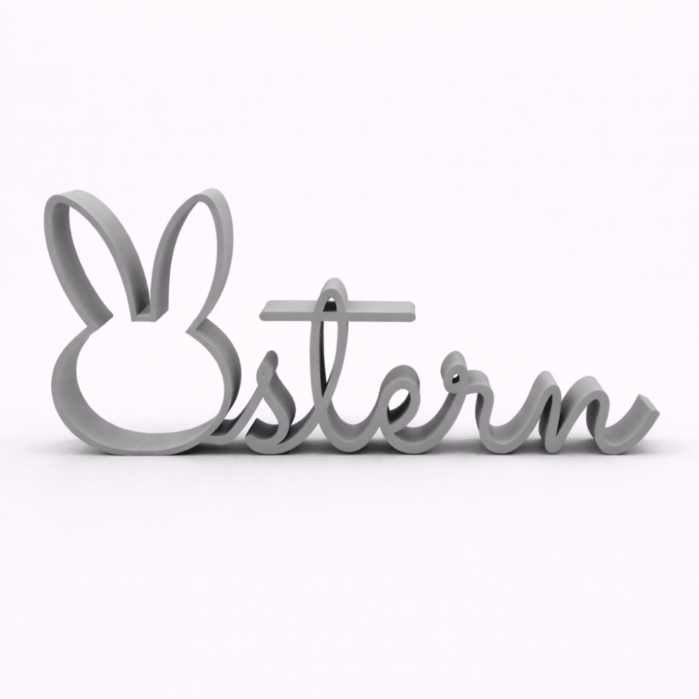 3D - Drucker Schriftzug „Ostern“ – grau Jeka - malmichbunt.de