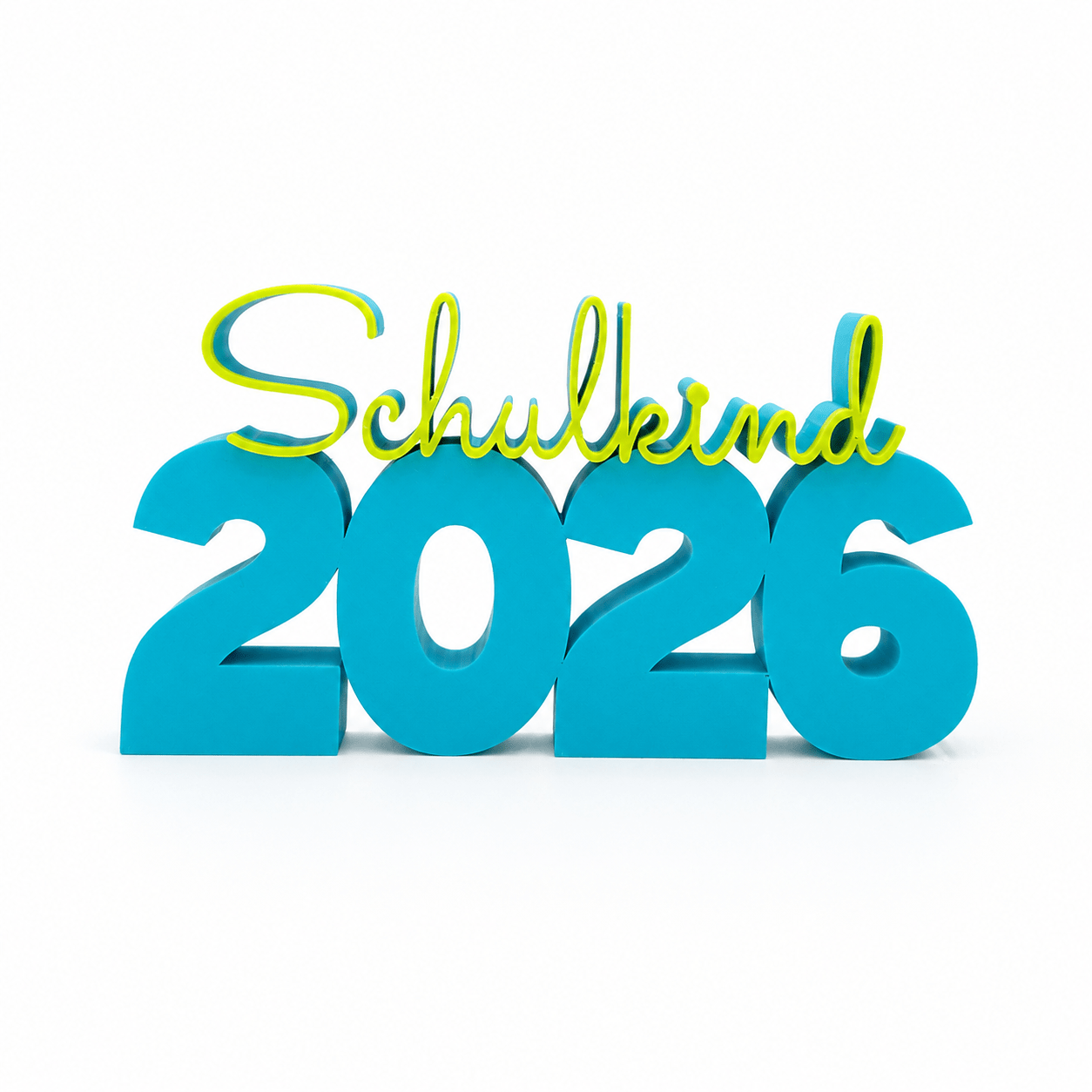3D Drucker Schriftzug "Schulkind 2026" Blau Jeka - malmichbunt.de