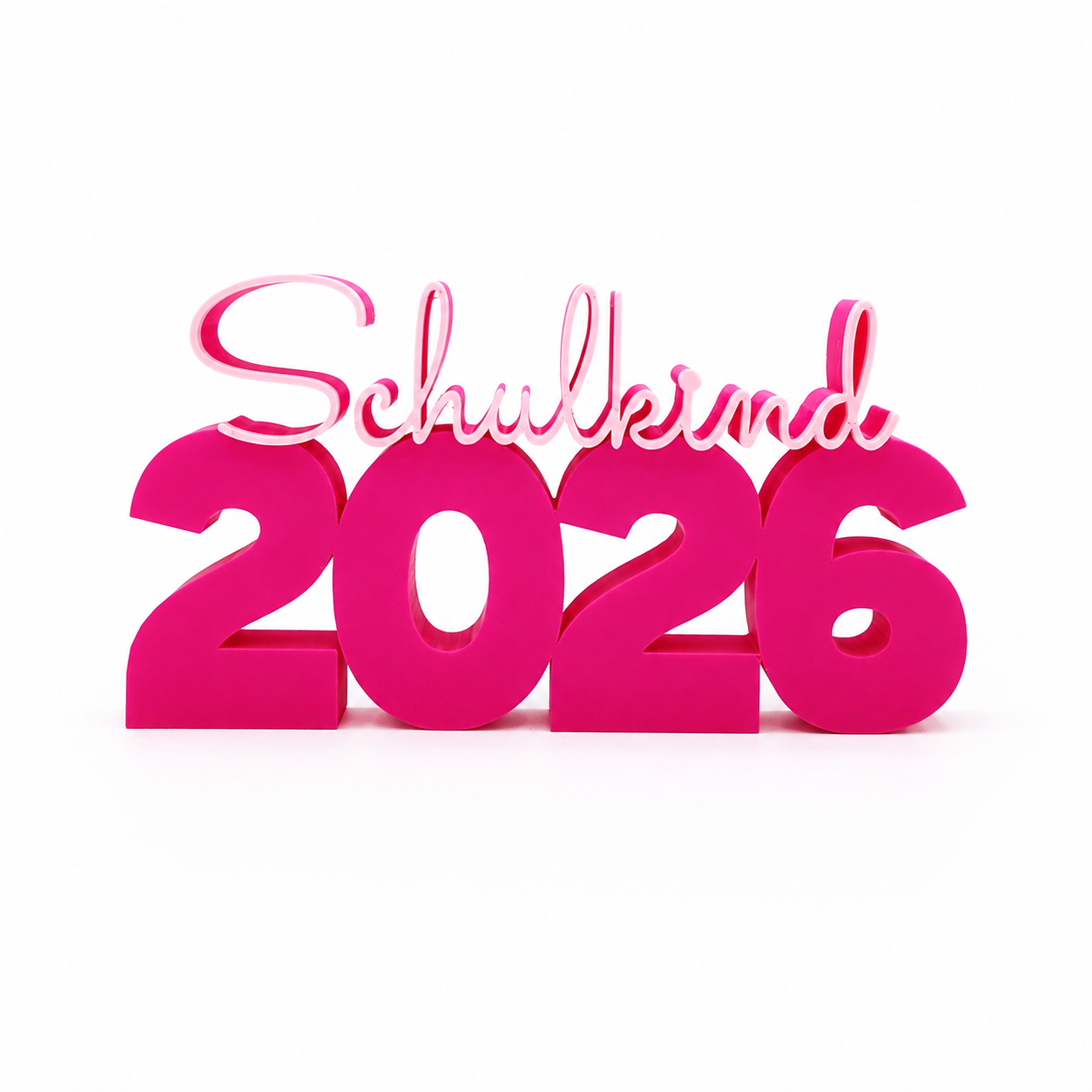 3D Drucker Schriftzug "Schulkind 2026" Pink