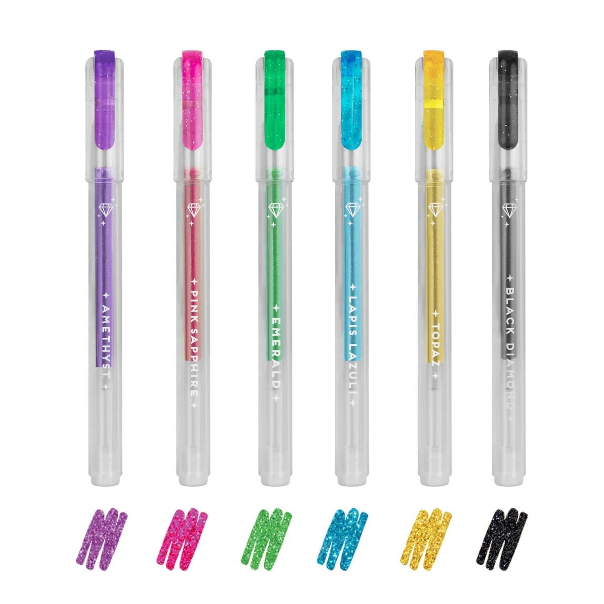 6er - Set aus glitzernden Mini - Gelstiften - Shine Like a Diamond Legami - malmichbunt.de