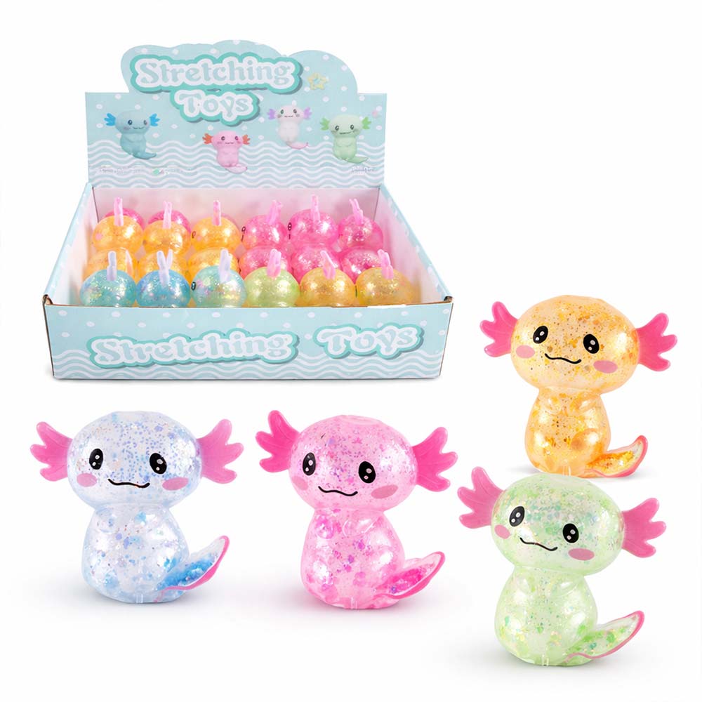 Squeeze Glitter Axolotl