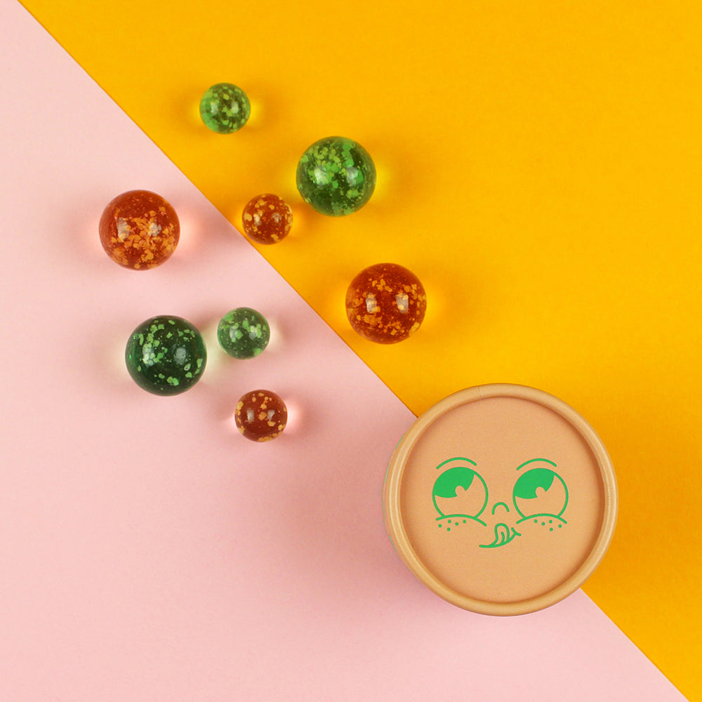 Ava & Yves Magische Murmeln - Glow in the Dark Rosa/ Mint