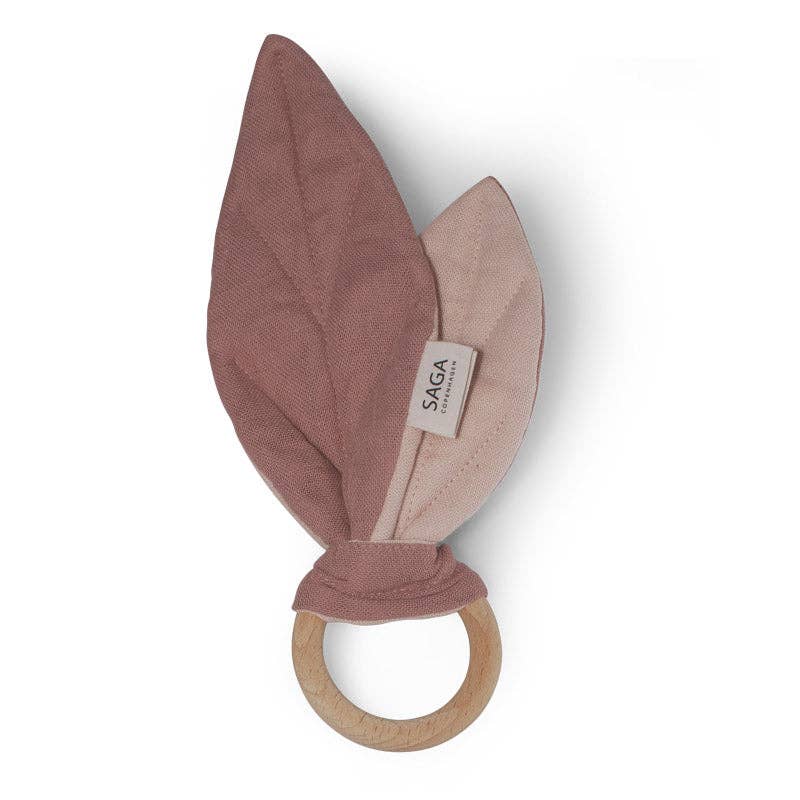 Baby - Sensorikspielzeug - Beißring aus Bio - Baumwolle - Rose Saga Copenhagen - malmichbunt.de