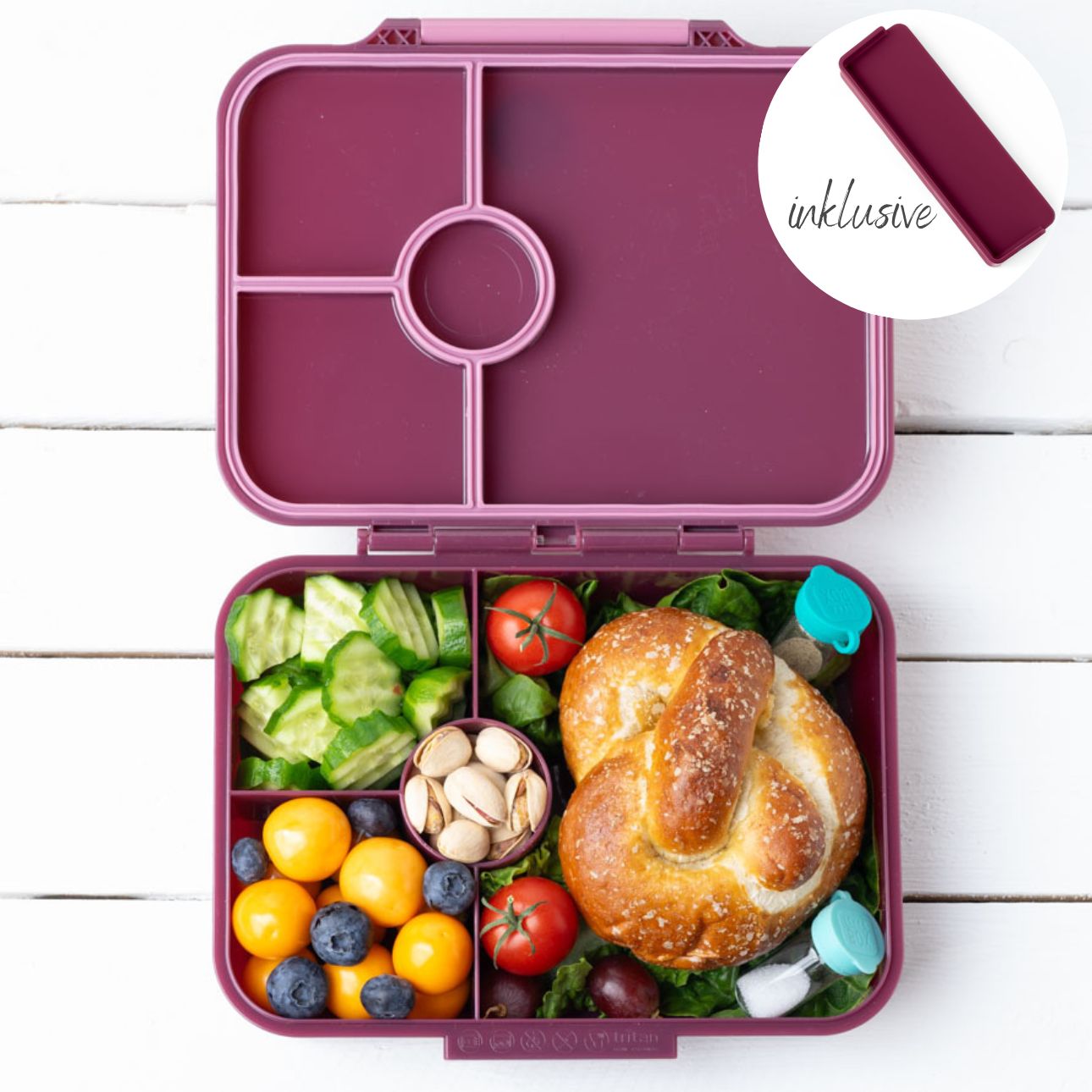 Brotdose Lekkabox® Classic Plum Lekkabox - malmichbunt.de