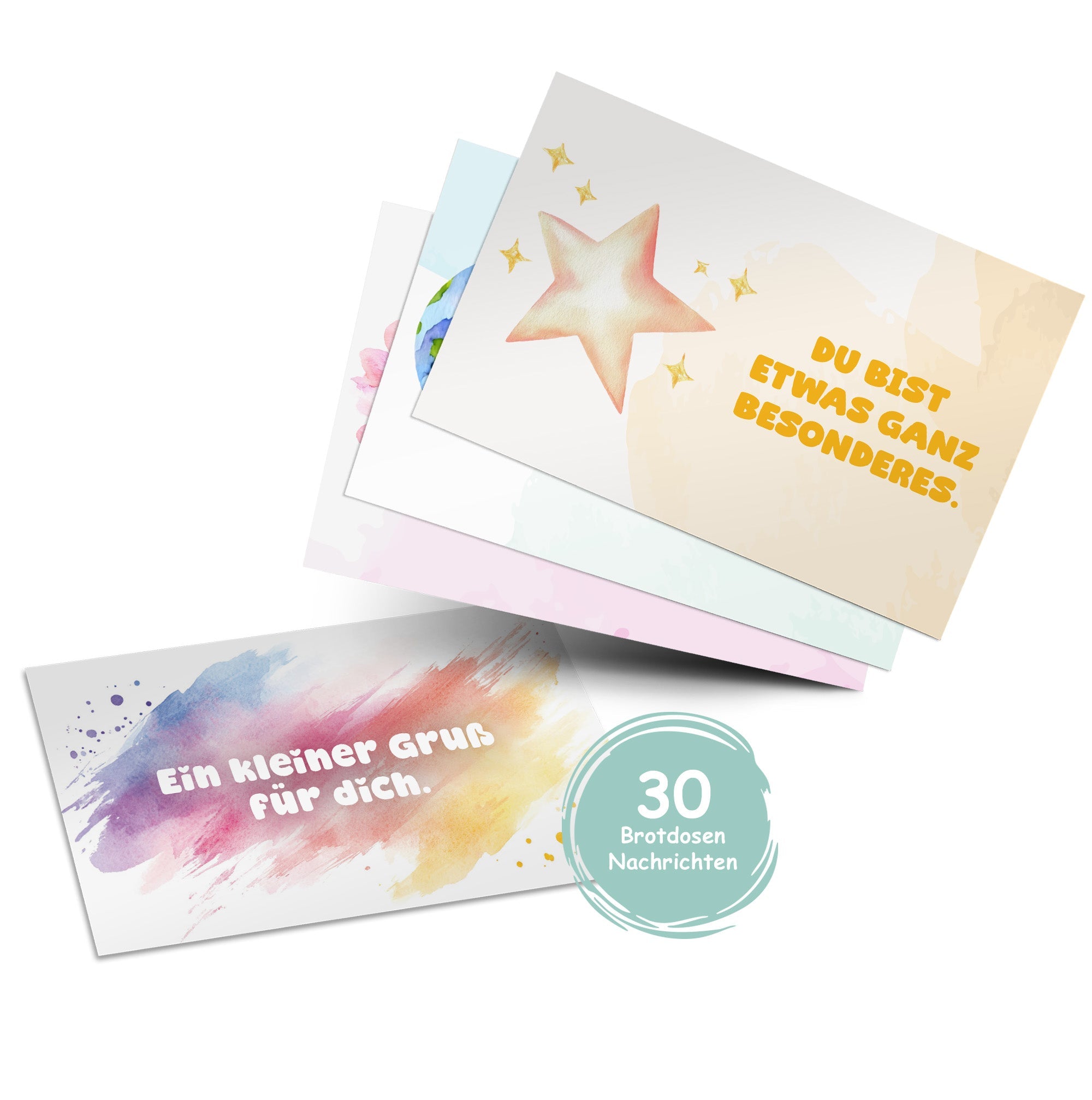 Brotdosenkarten für Kinder - Aquarell Jeka - malmichbunt.de