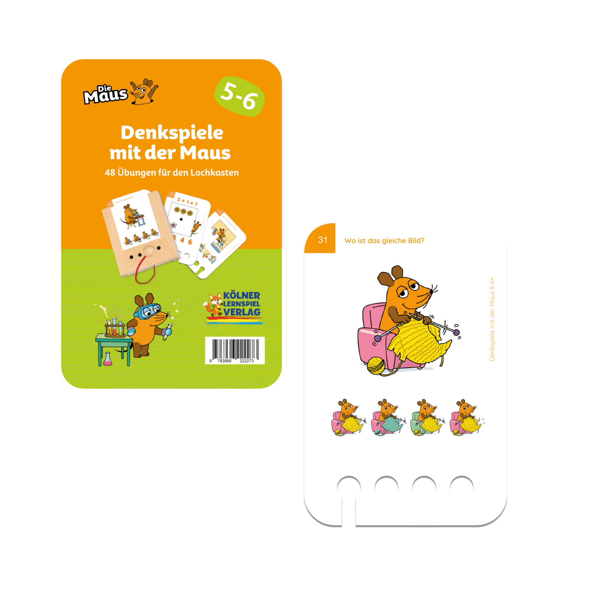 Denkspiele mit der Maus 5 - 6+ - Übungen für den Lochkasten Lernspielverlag - malmichbunt.de