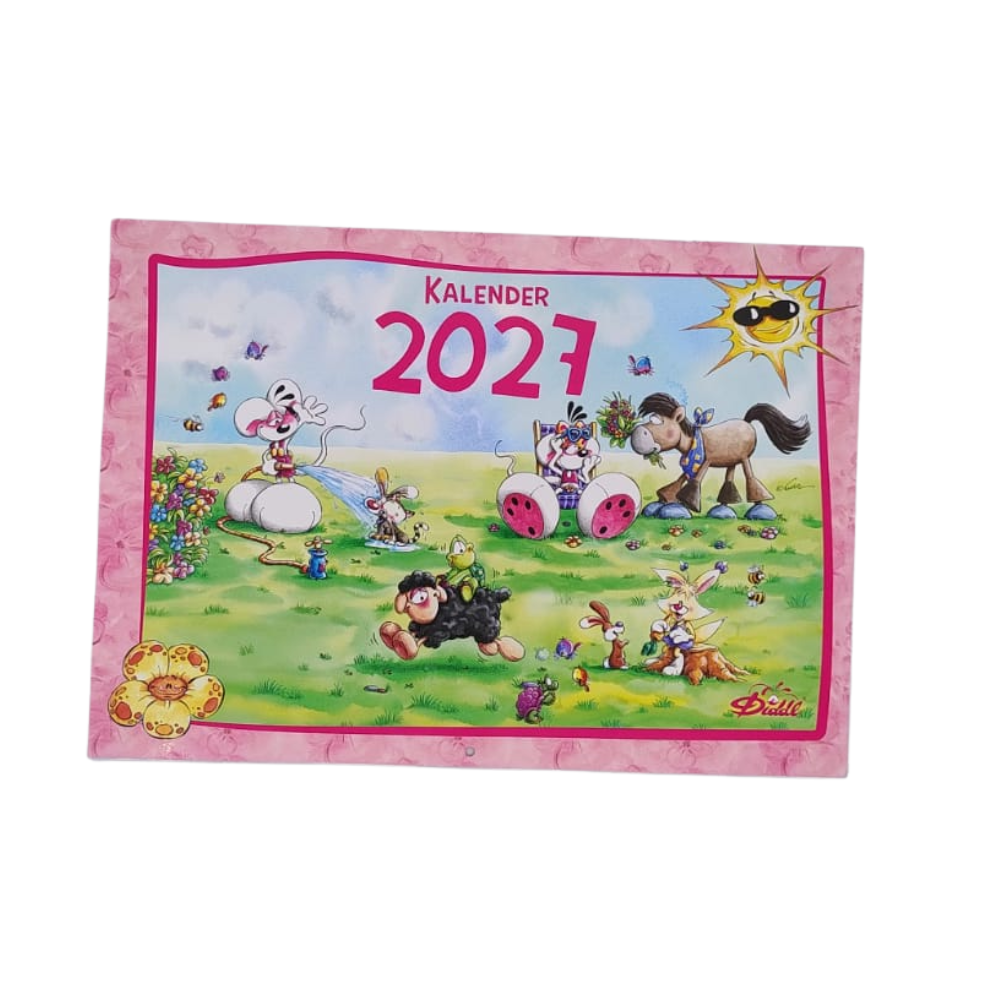 Diddl Wandkalender 2027 mit 12 Motiven - Format: A4 Diddl - malmichbunt.de