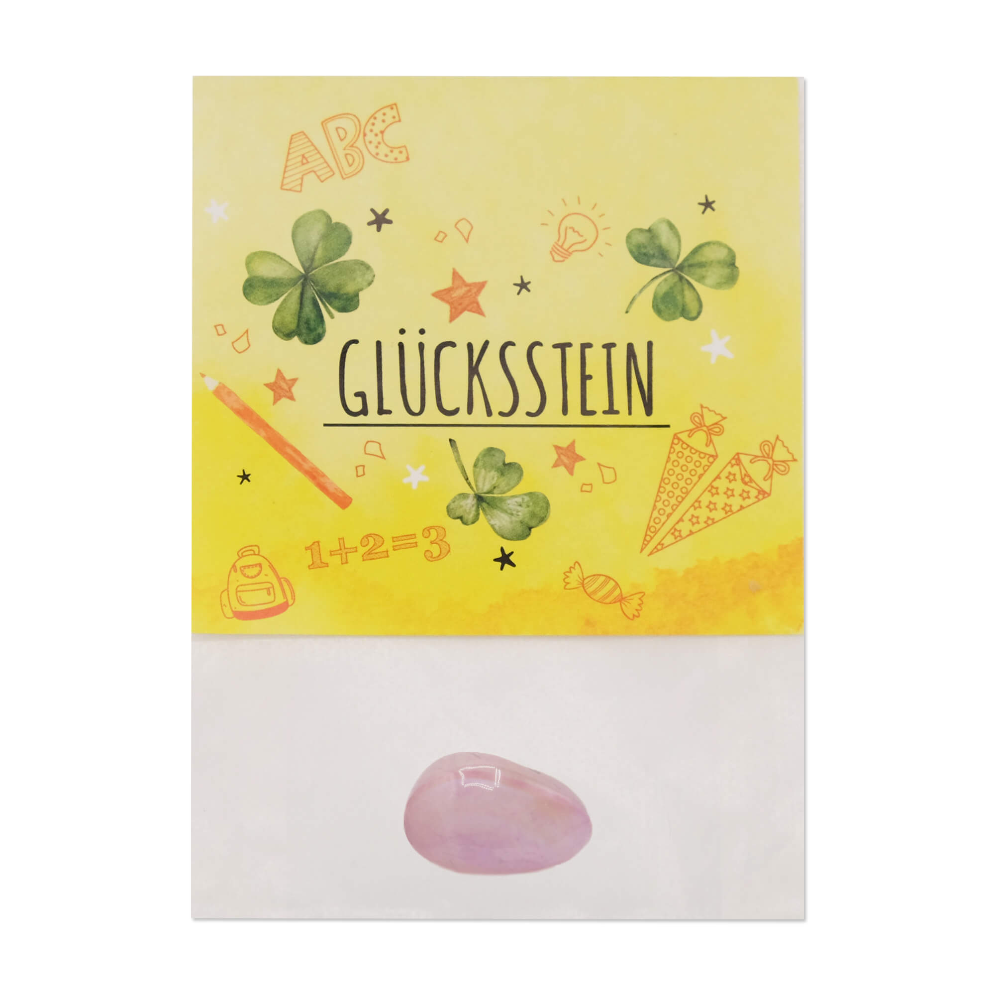 Glücksstein zum Schulanfang als Glückbringer Jeka - malmichbunt.de