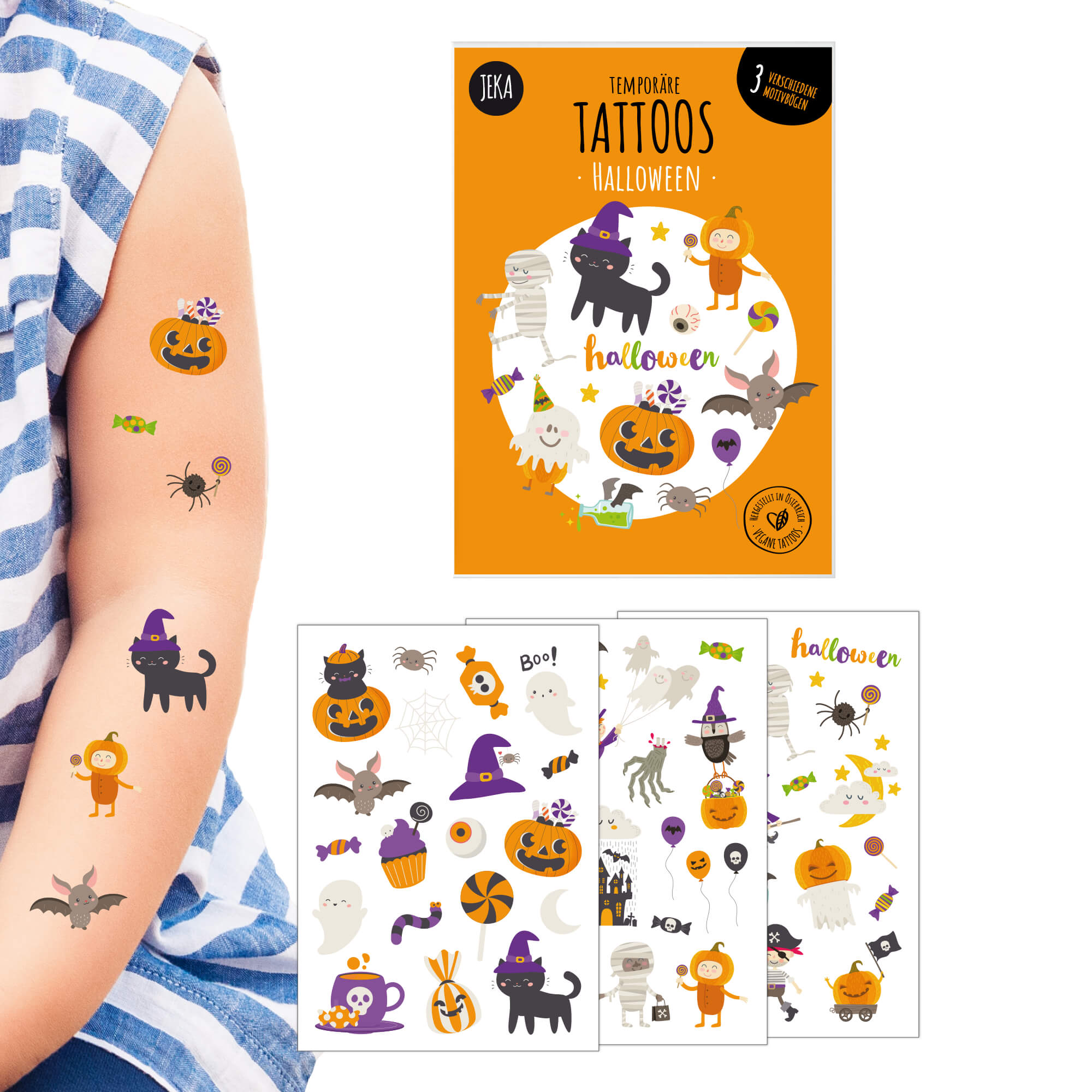 Halloween Kindertattoos Jeka - malmichbunt.de