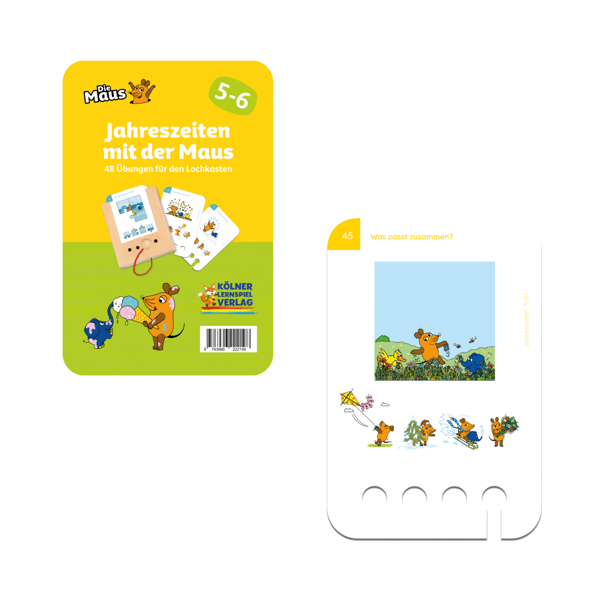 Jahreszeiten mit der Maus 5 - 6+ - Übungen für den Lochkasten Lernspielverlag - malmichbunt.de
