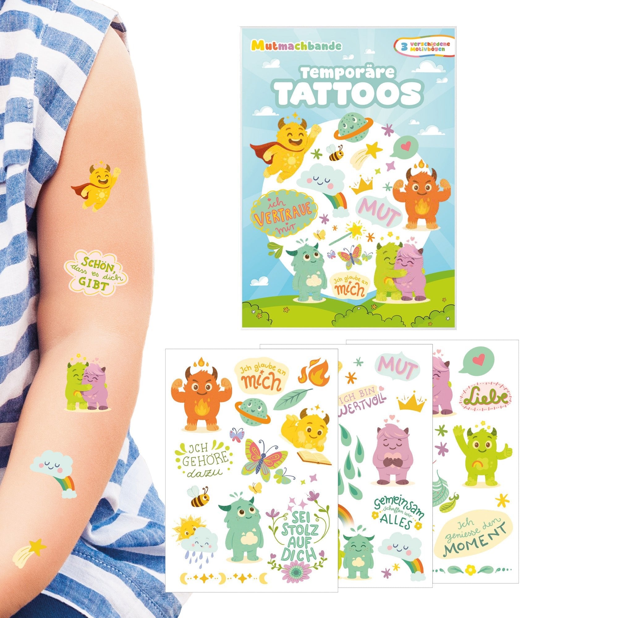 Kindertattoo Set Mutmachbande Jeka - malmichbunt.de