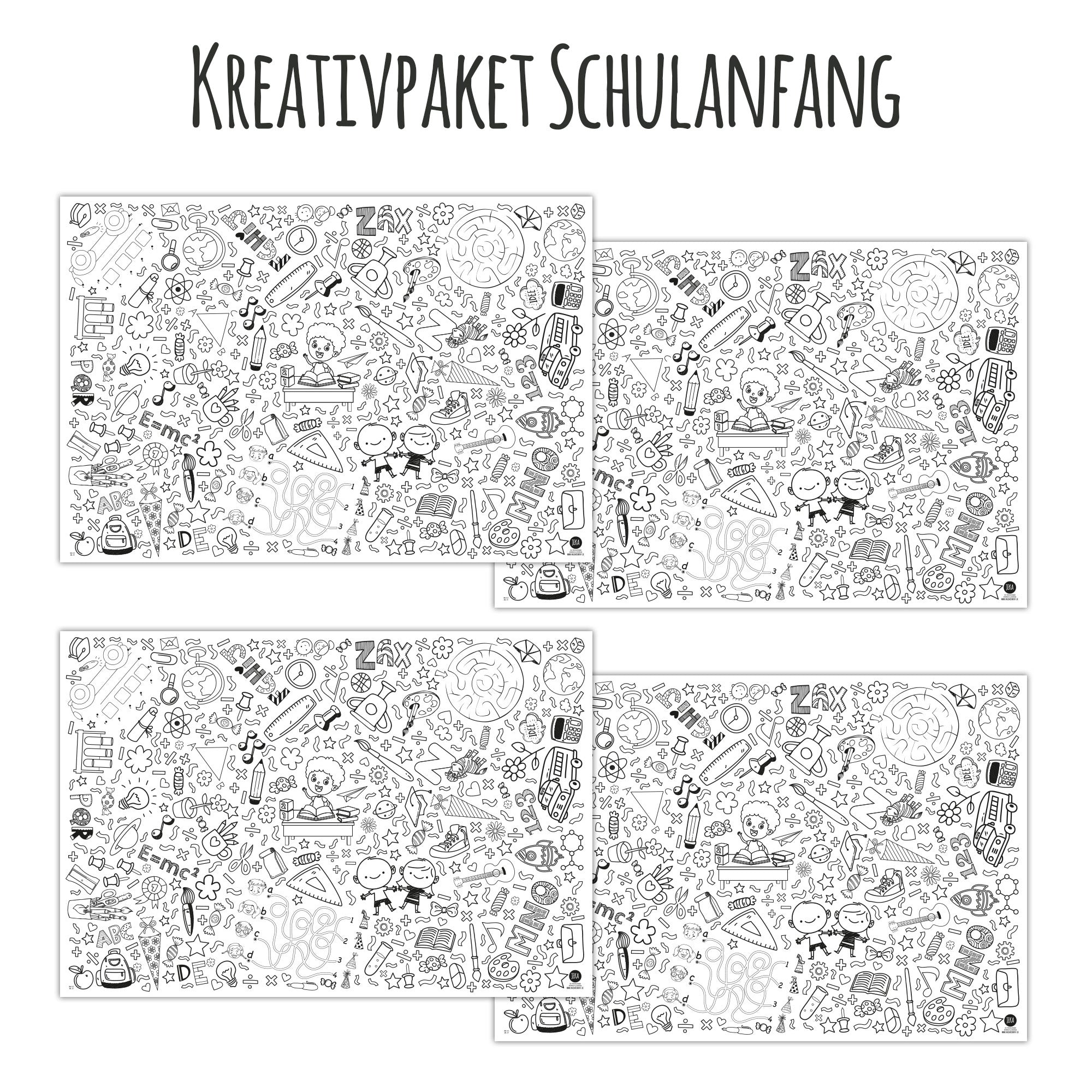 Kleine Maldecke 4er Paket Schulanfang Jeka - malmichbunt.de