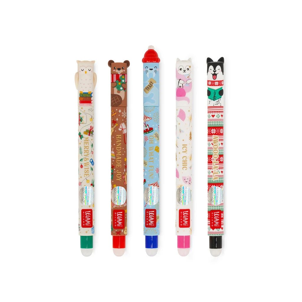 Legami Weihnachten 2027 - Set aus 5 Mini Erasable Pens – Dream Peaks Legami - malmichbunt.de