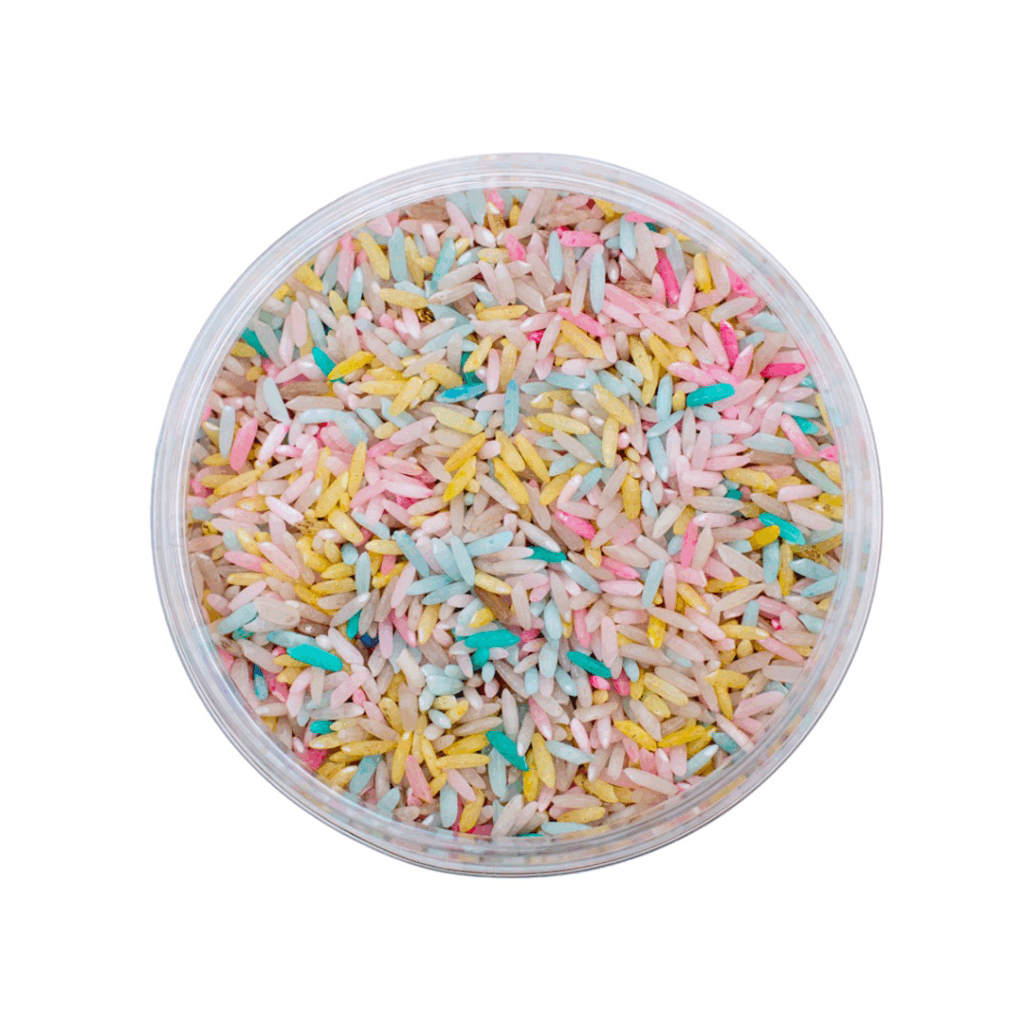 Leukmetletters - Sensorik Spielreis – Einhorn-Mix Leukmetletters - malmichbunt.de