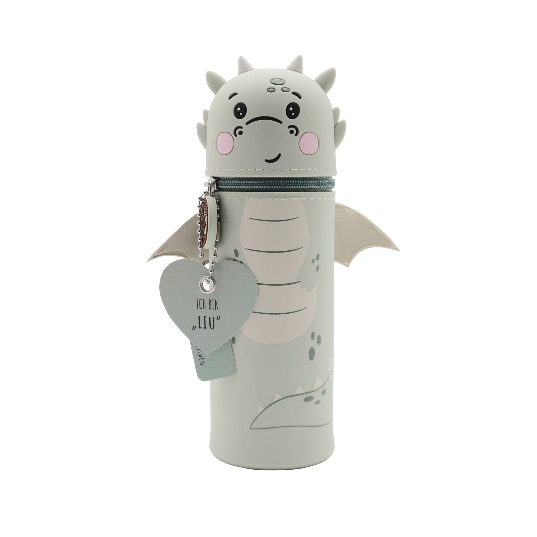 Lulubug lustiges Federmäppchen aus Silikon - Drache "Liu" Bell Trade - malmichbunt.de