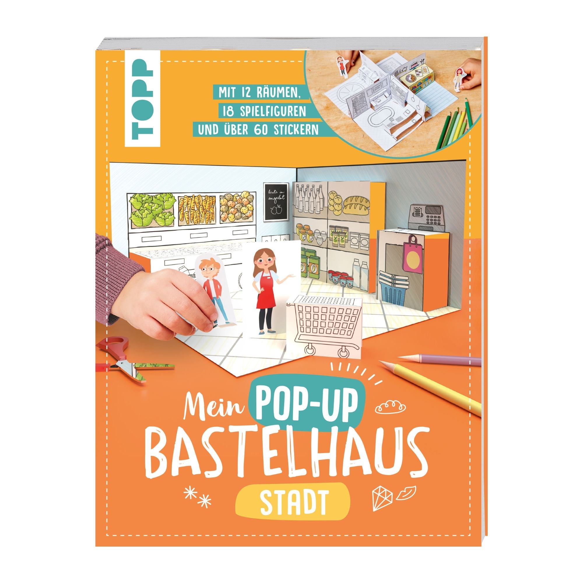 Mein Pop - up Bastelhaus "Stadt" TOPP Verlag - malmichbunt.de
