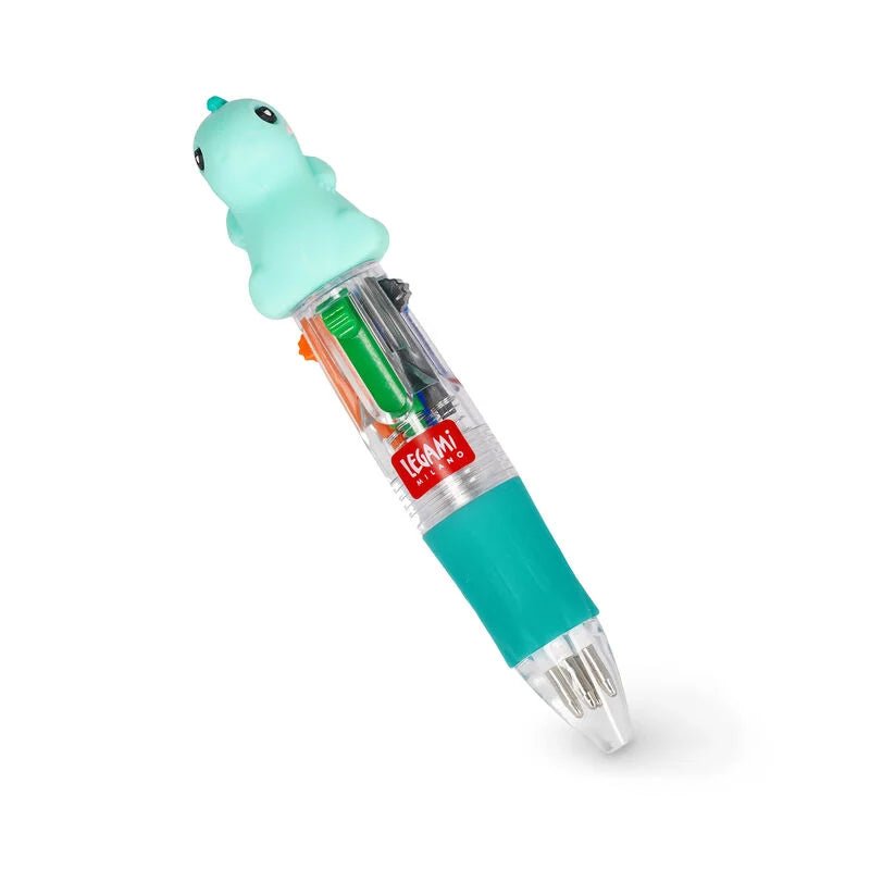 Mini-Kugelschreiber mit 4 Farben - Dino - malmichbunt.de