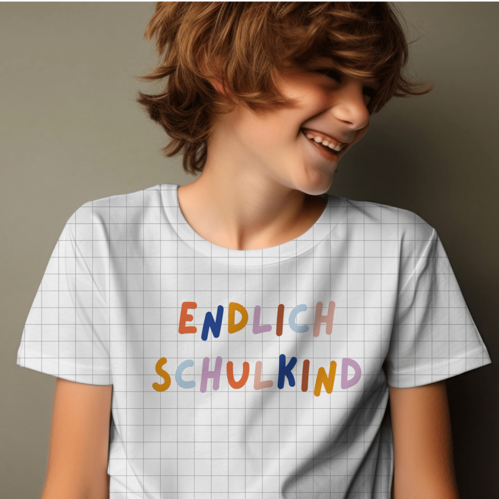 Modern Kids Art - Bügelbild "Endlich Schulkind" groß Modern Kids Art - malmichbunt.de