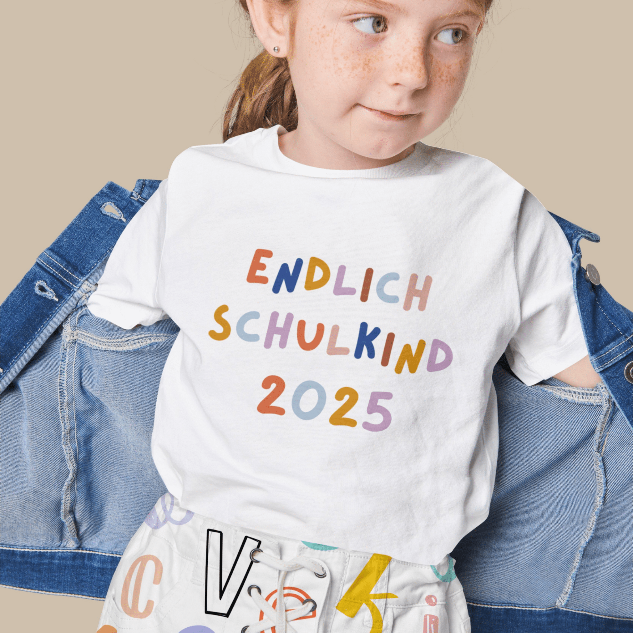 Modern Kids Art - Bügelbild "Endlich Schulkind" groß Modern Kids Art - malmichbunt.de