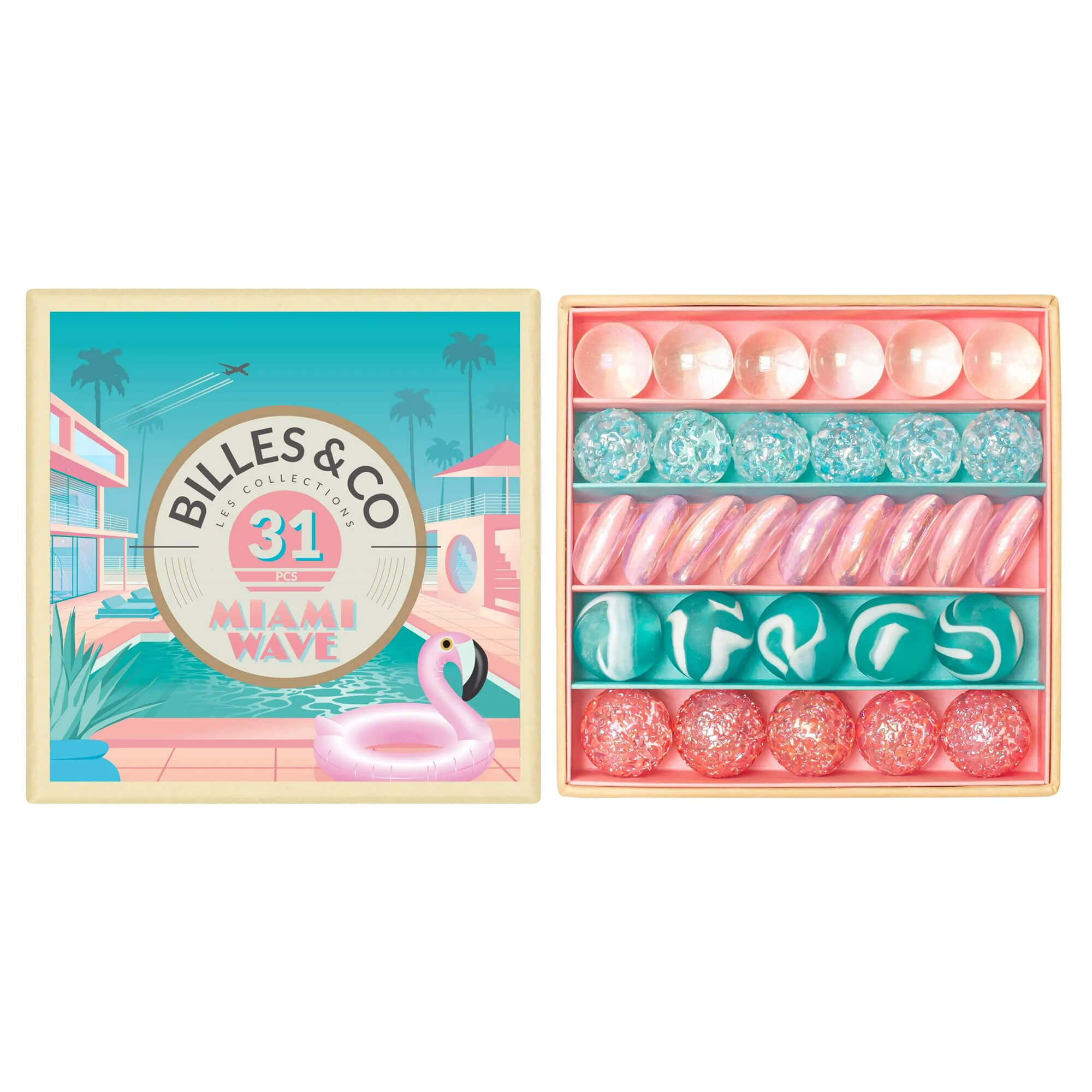 Murmeln Miami Wave Mini - Box Billes & Co - malmichbunt.de
