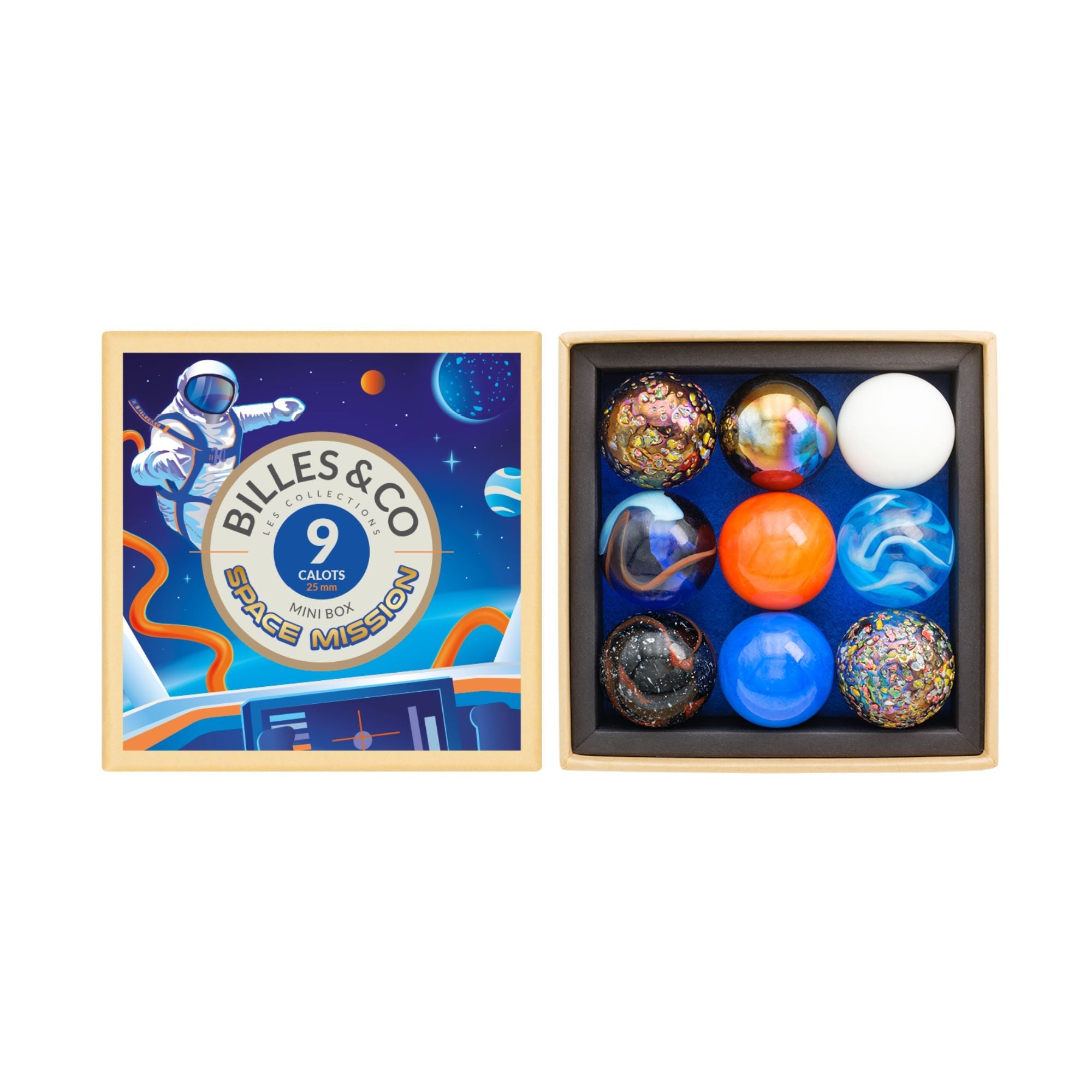 Murmeln Weltraum Mission Mini - Box Calots Billes & Co - malmichbunt.de
