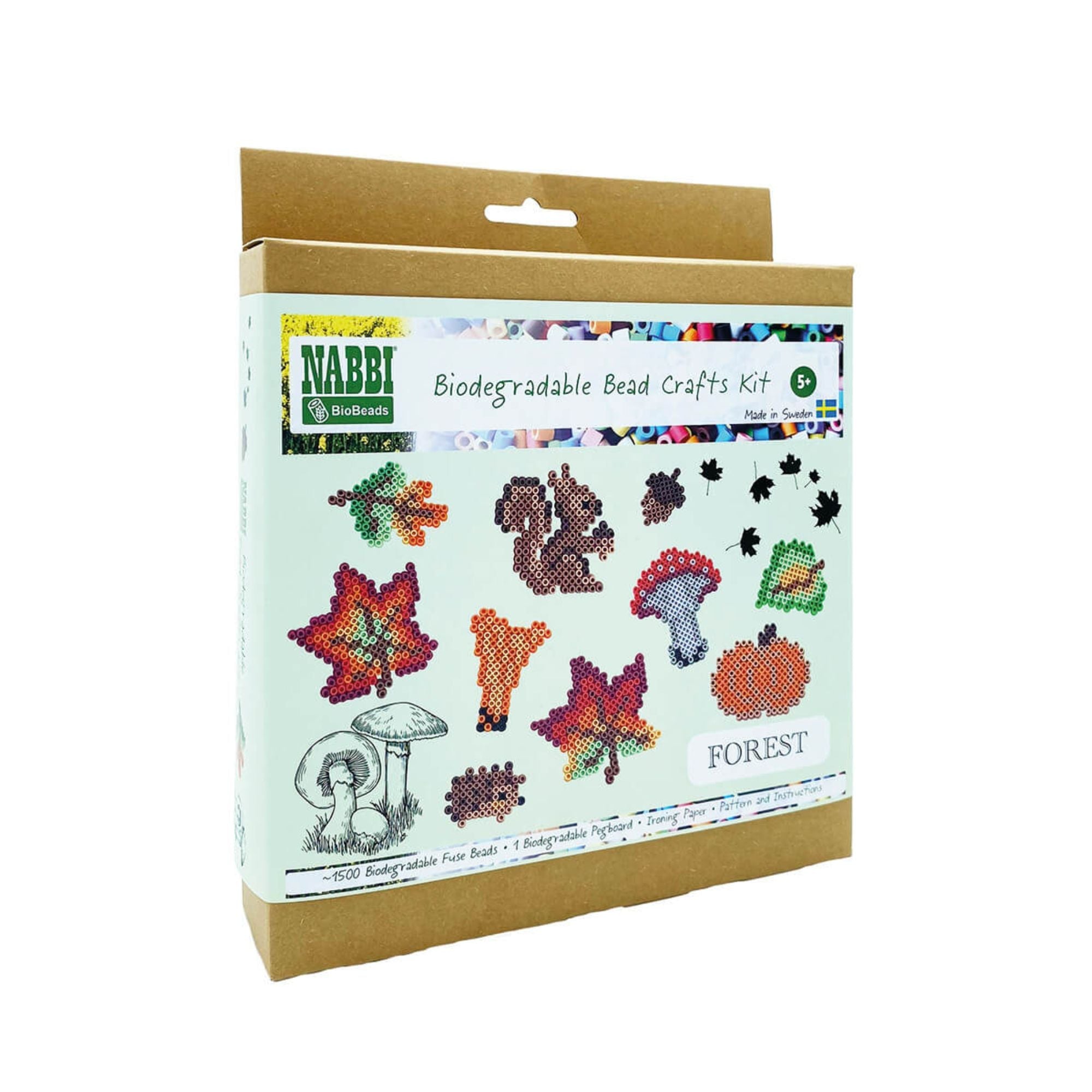 Nabbi Bio Bügelperlen - Wald Kit Nabbi - malmichbunt.de