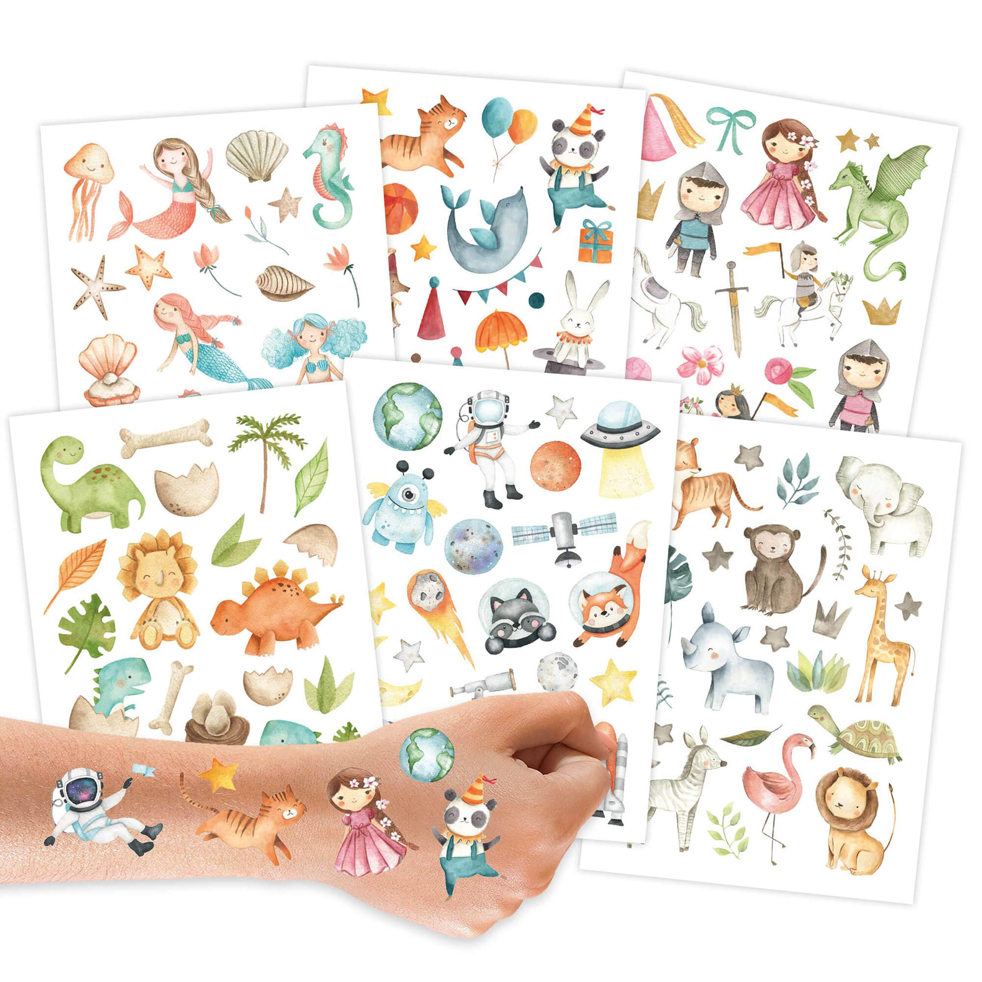 Papierdrachen Kindertattoo - Bunter Mix Papierdrachen - malmichbunt.de