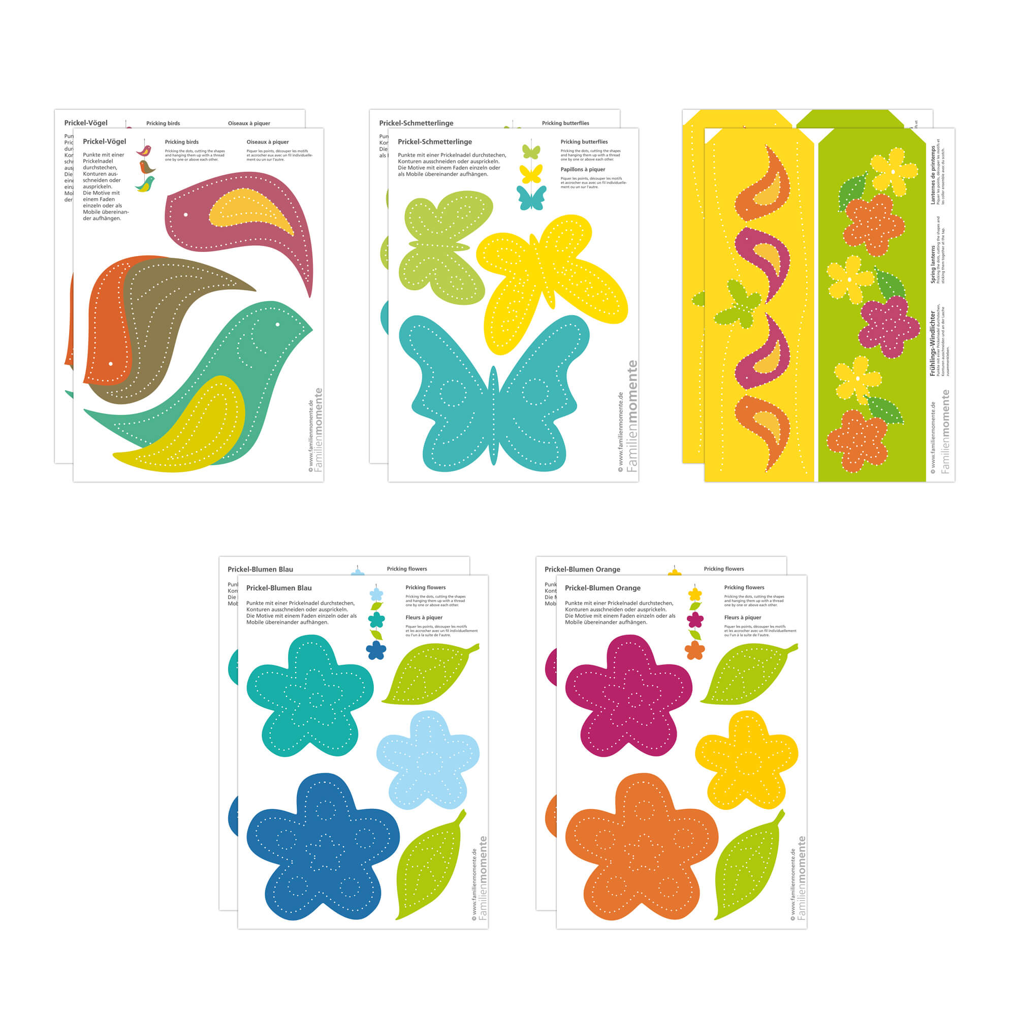 Prickeln für Kinder - 10 Prickelvorlagen Frühling Familienmomente - malmichbunt.de