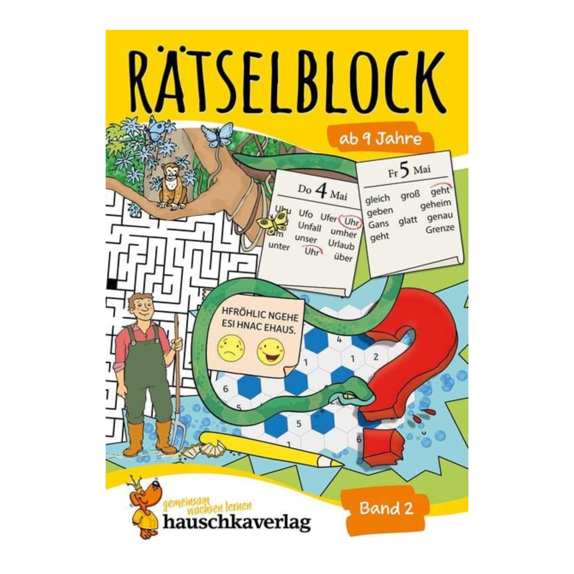 Rätselblock ab 9 Jahre, Band 2 - Nr. 640 Hauschka Verlag - malmichbunt.de