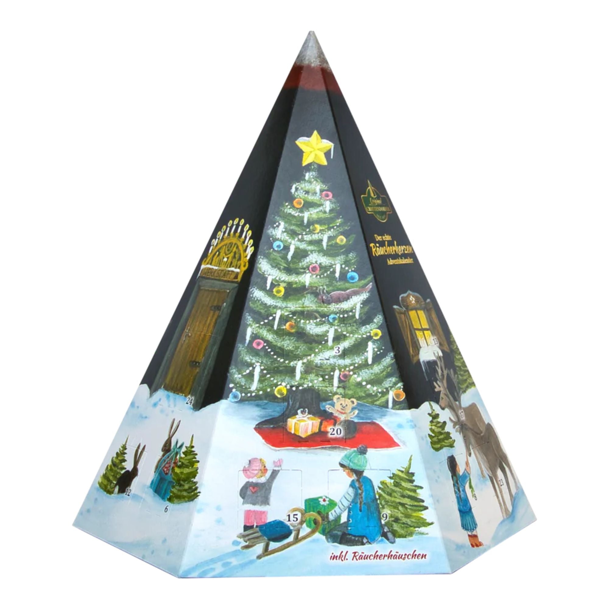 Räucherkerzen Adventskalender Pyramide Original Crottendorfer - malmichbunt.de