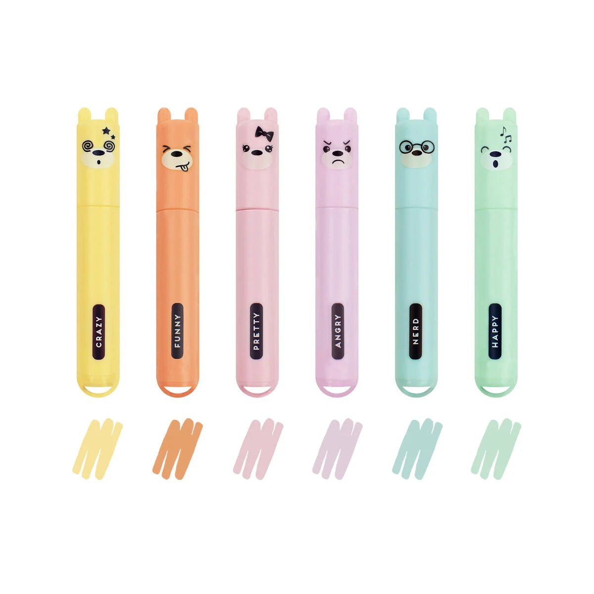 Set mit 6 Mini - Textmarkern - Teddy‘s Style Legami - malmichbunt.de