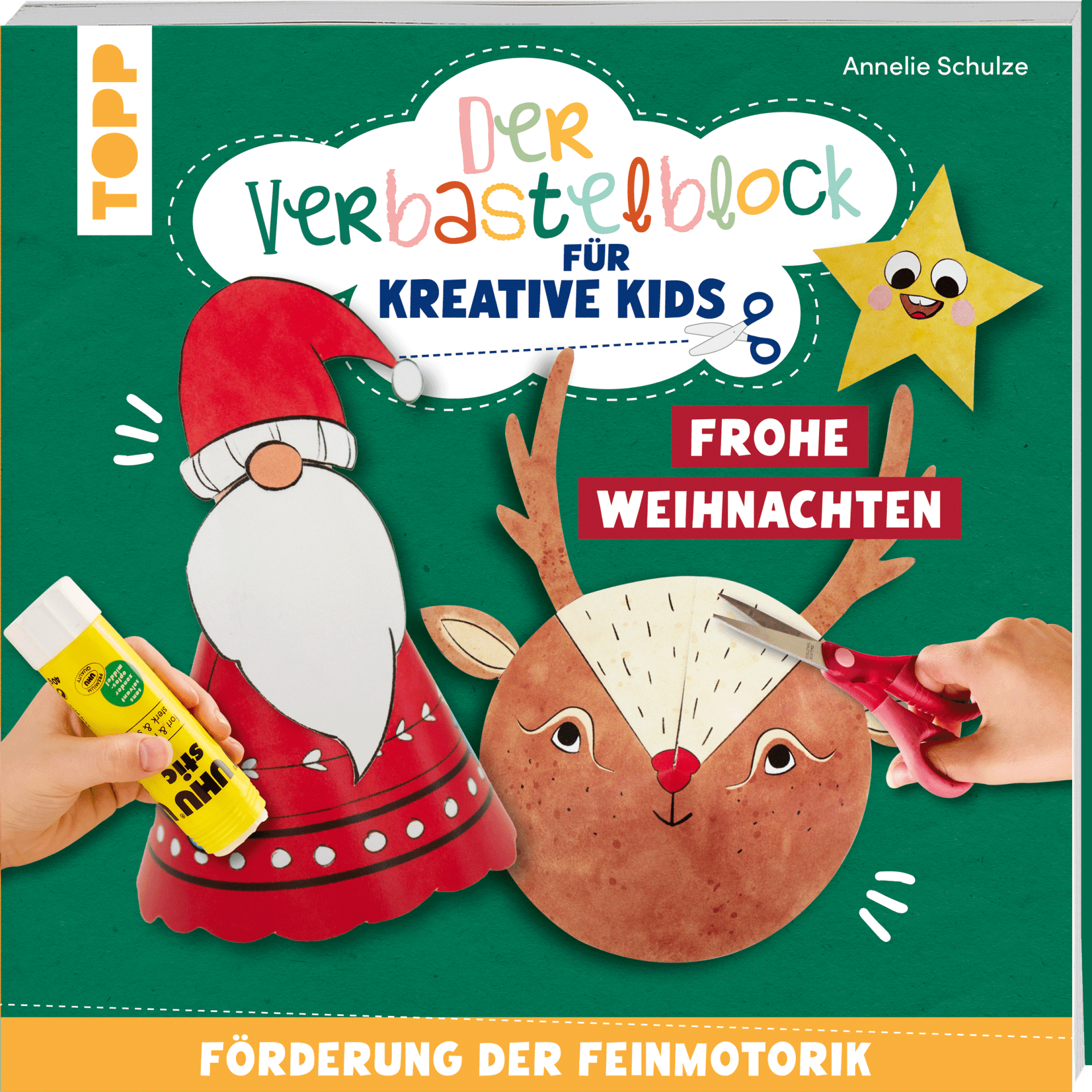 Verbastelblock für kreative Kids - Frohe Weihnachten TOPP Verlag - malmichbunt.de