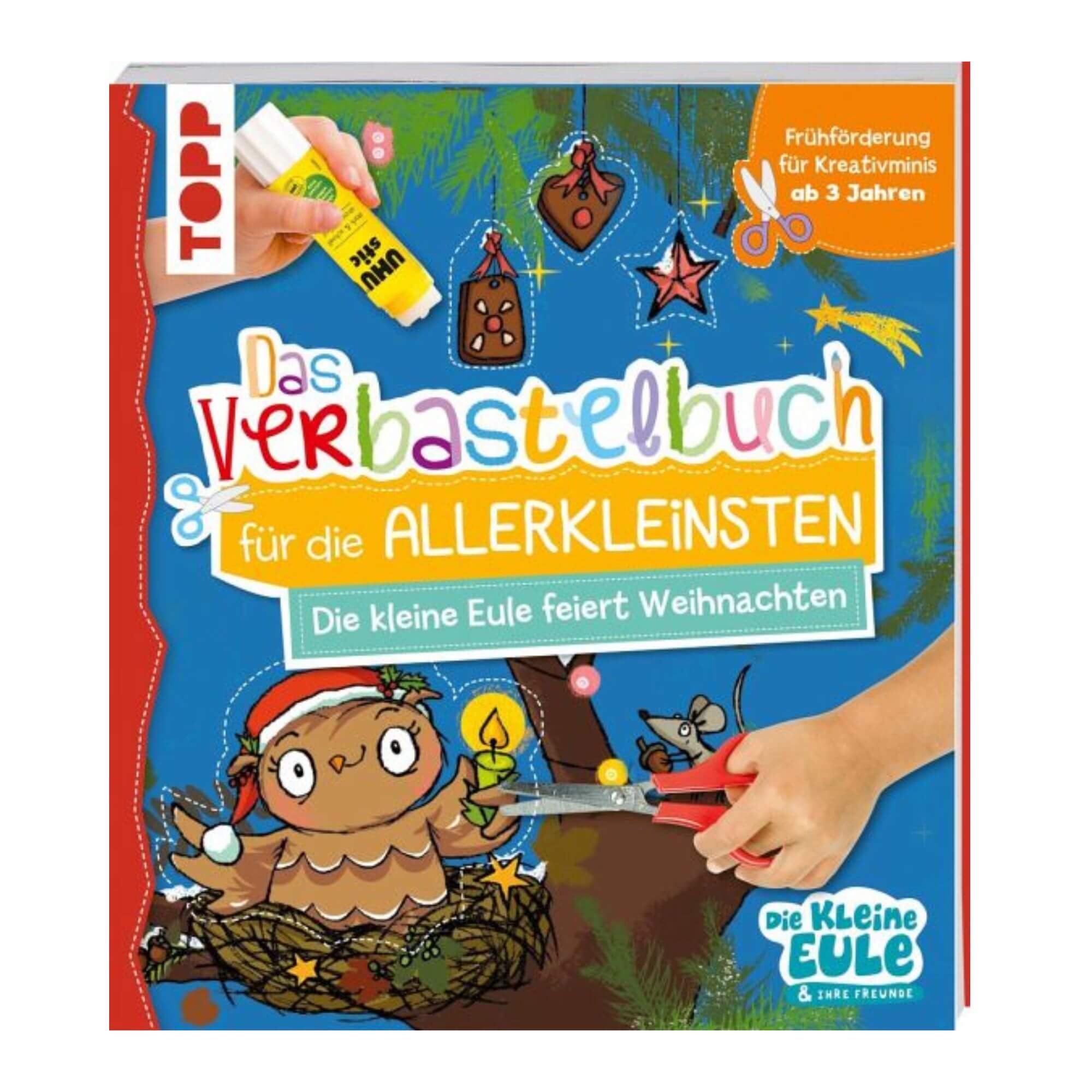 Verbastelbuch für die Allerkleinsten: Die kleine Eule feiert Weihnachten TOPP Verlag - malmichbunt.de