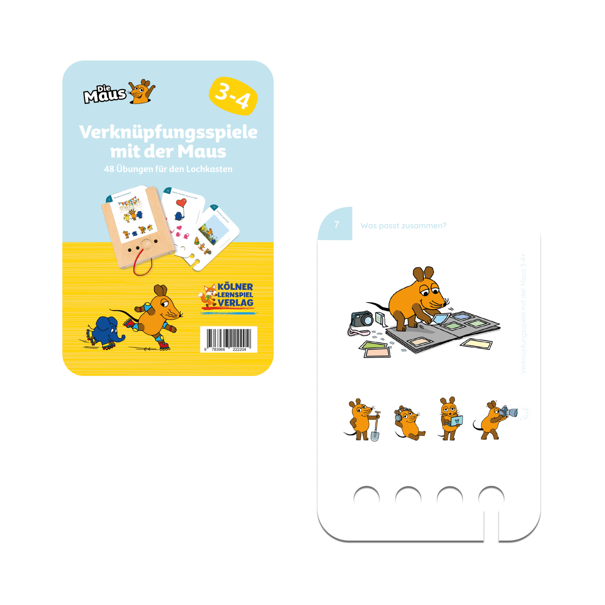 Verknüpfungsspiele mit der Maus 3 - 4+ - Übungen für den Lochkasten Lernspielverlag - malmichbunt.de
