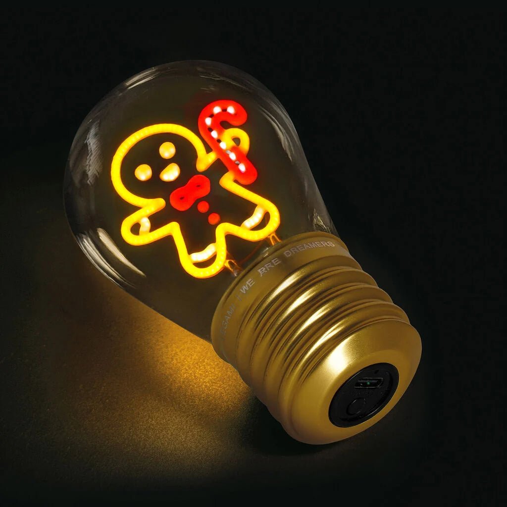 Weihnachtliche Tischlampe Glühbirne Gingerbread - Bulb Fiction Legami - malmichbunt.de