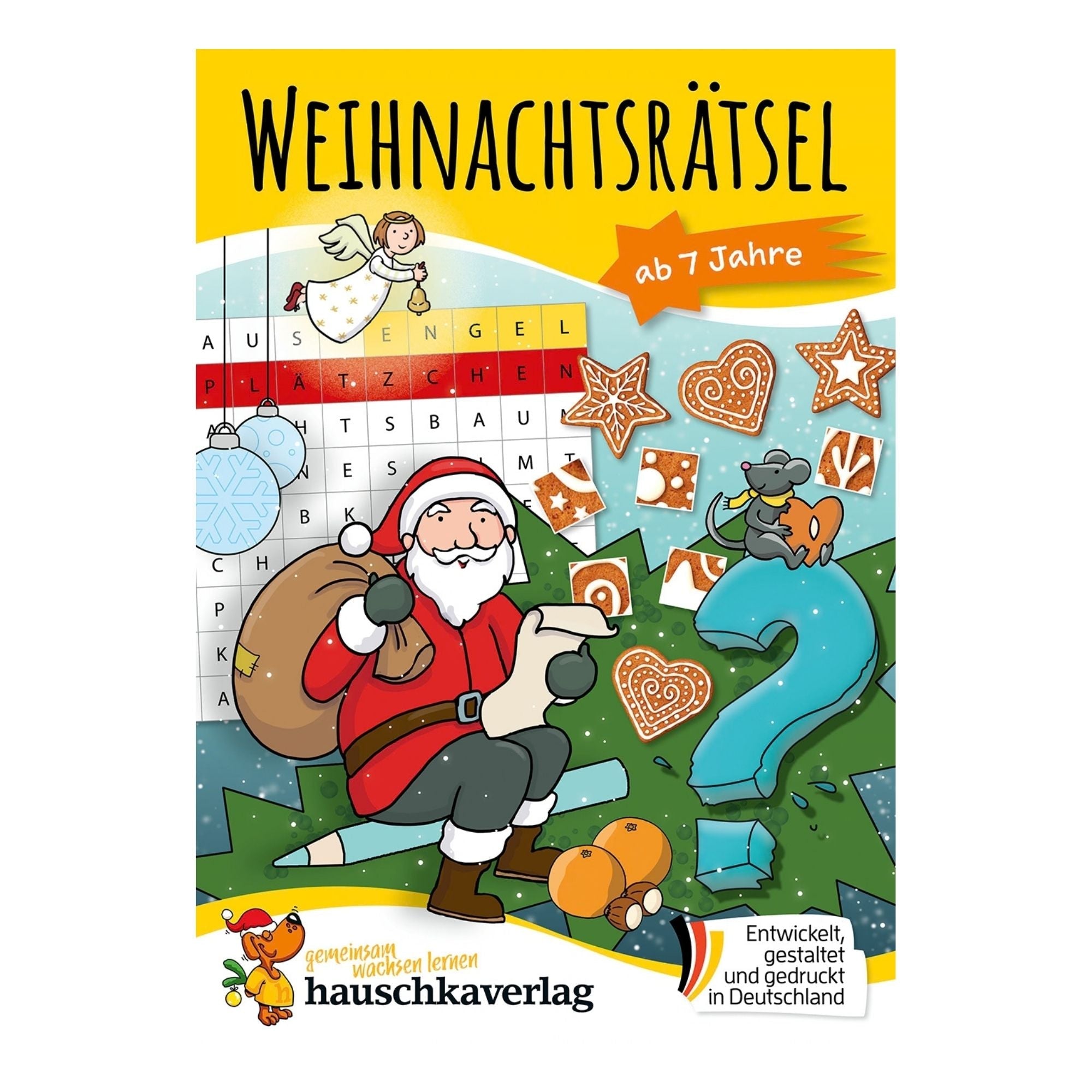 Weihnachtsrätsel ab 7 Jahre - Rätselblock Nr. 371 Hauschka Verlag - malmichbunt.de