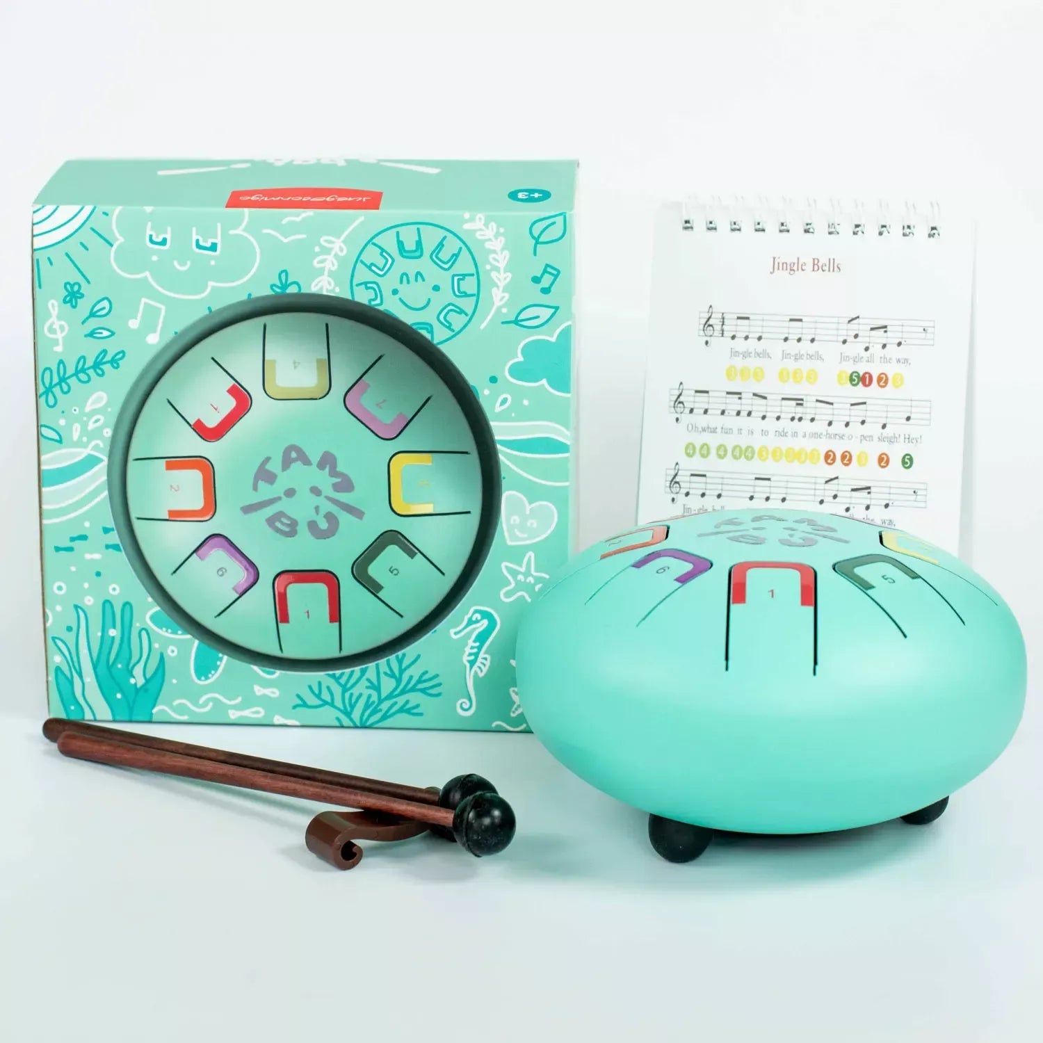 Zungentrommel Baby Tambu Teal Peal (Türkis) JuegaConmigo - malmichbunt.de