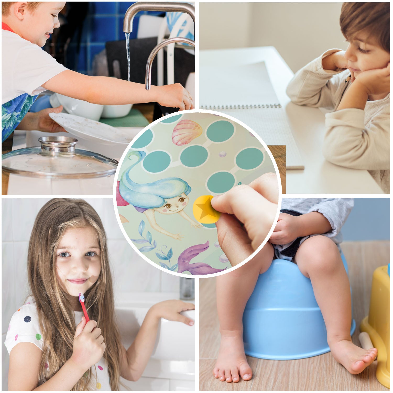 10 Belohnungstafeln für Kinder - Motiv Meerjungfrau Jeka - malmichbunt.de