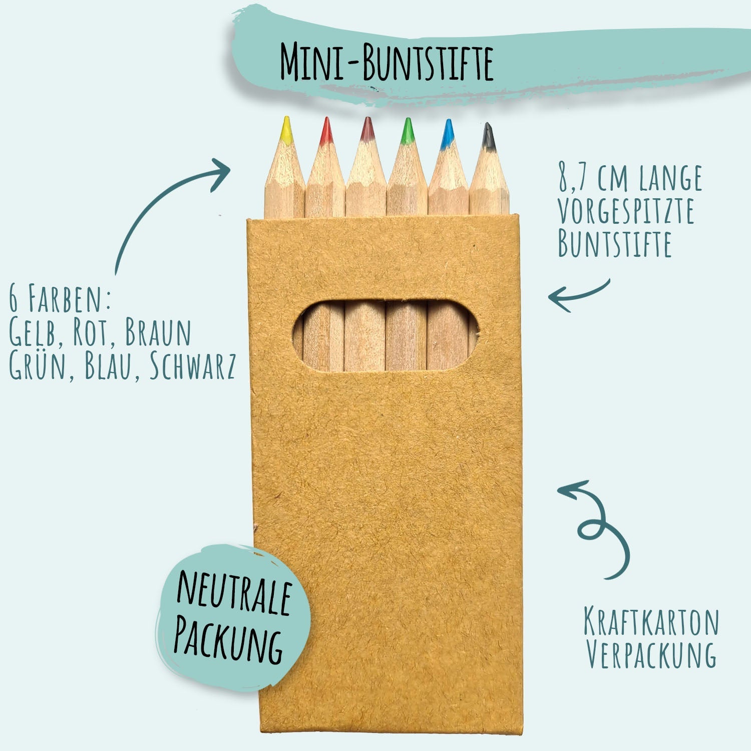 10er Set Buntstifte für Kinder Jeka - malmichbunt.de