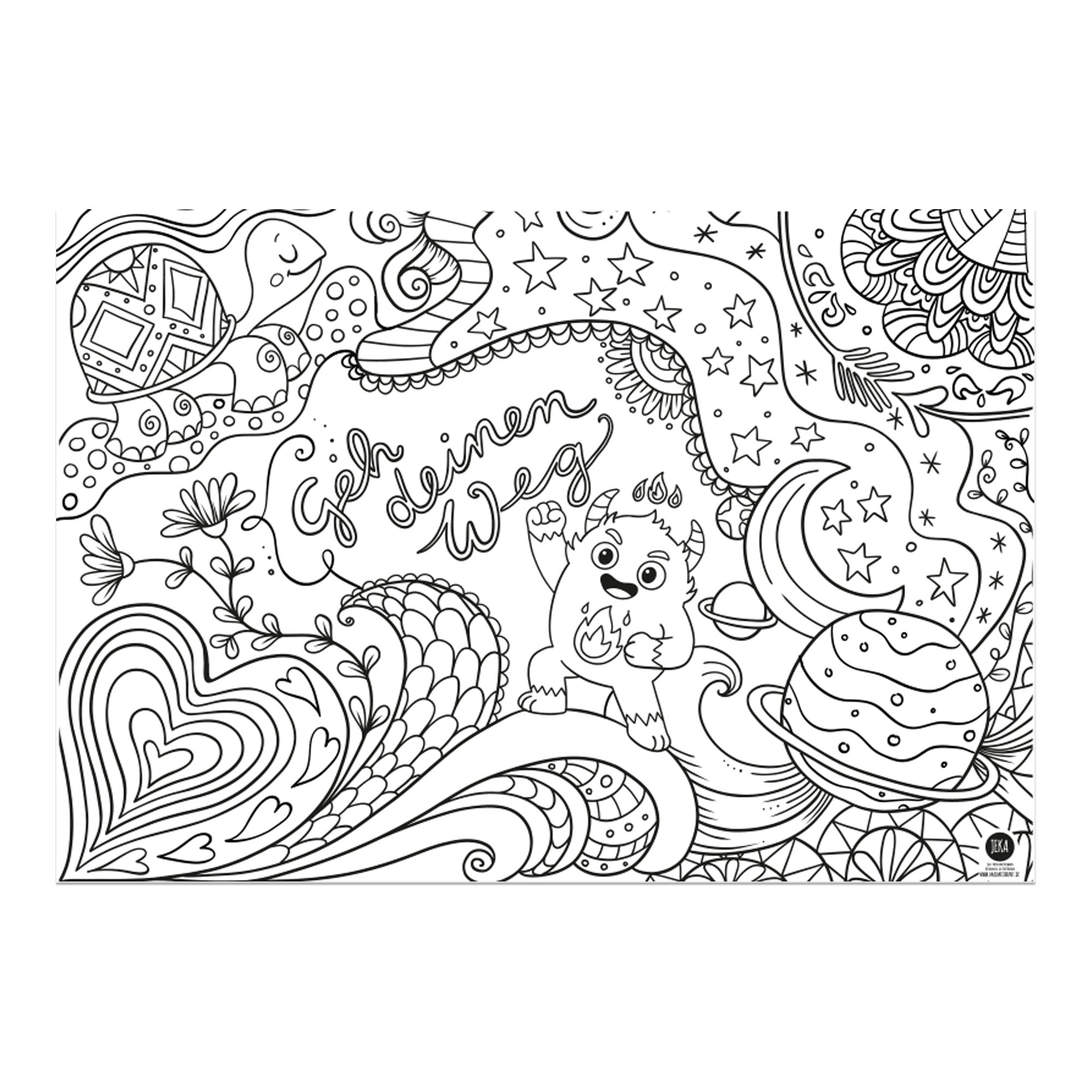 Mutmachbande - 12 Platzsets aus Papier zum Ausmalen