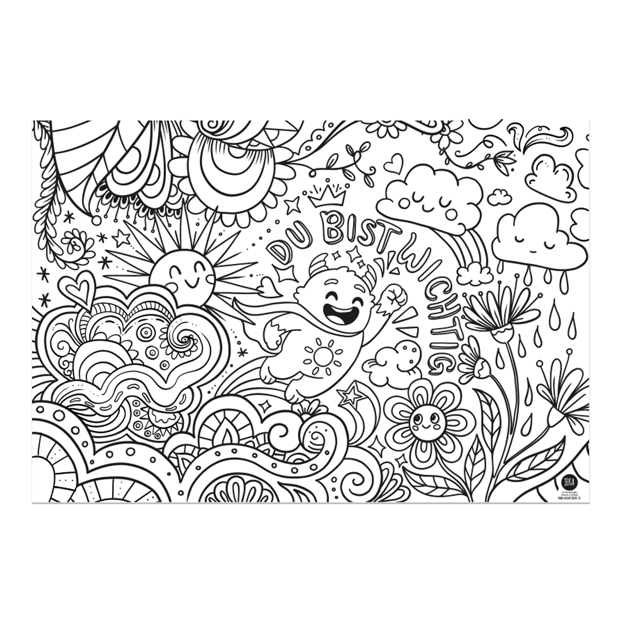 Mutmachbande - 12 Platzsets aus Papier zum Ausmalen