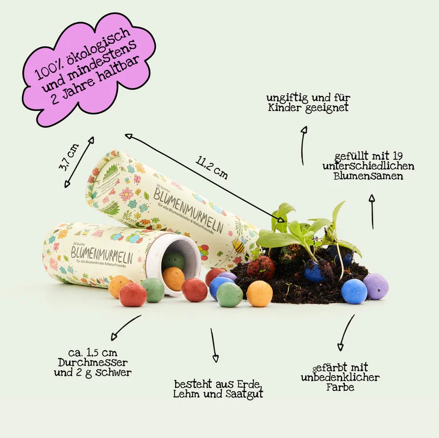25 Blumenmurmeln in der Dose Die Stadtgärtner - malmichbunt.de