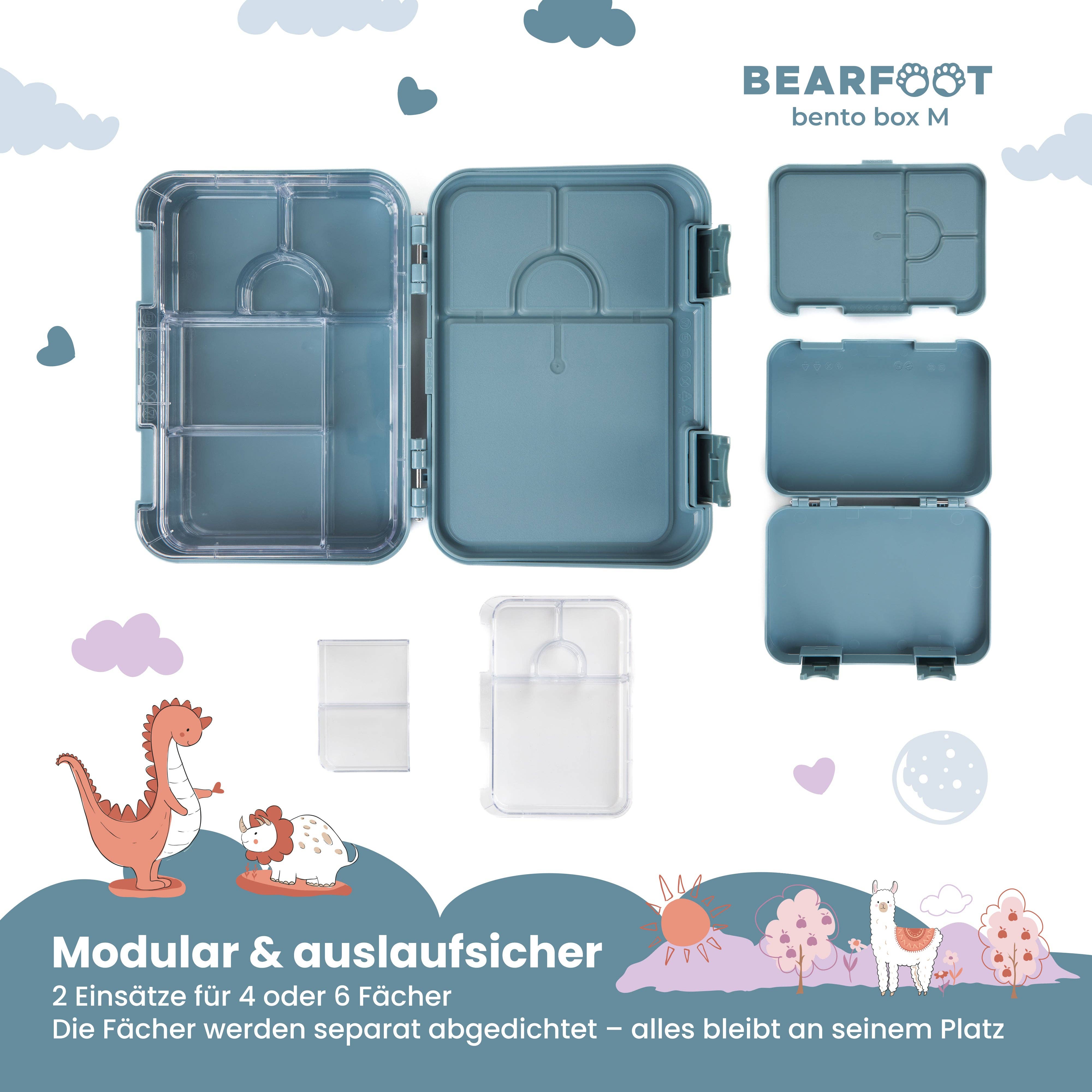 Brotdose Kinder mit Fächern, Lunchbox, Bento box - Bagger