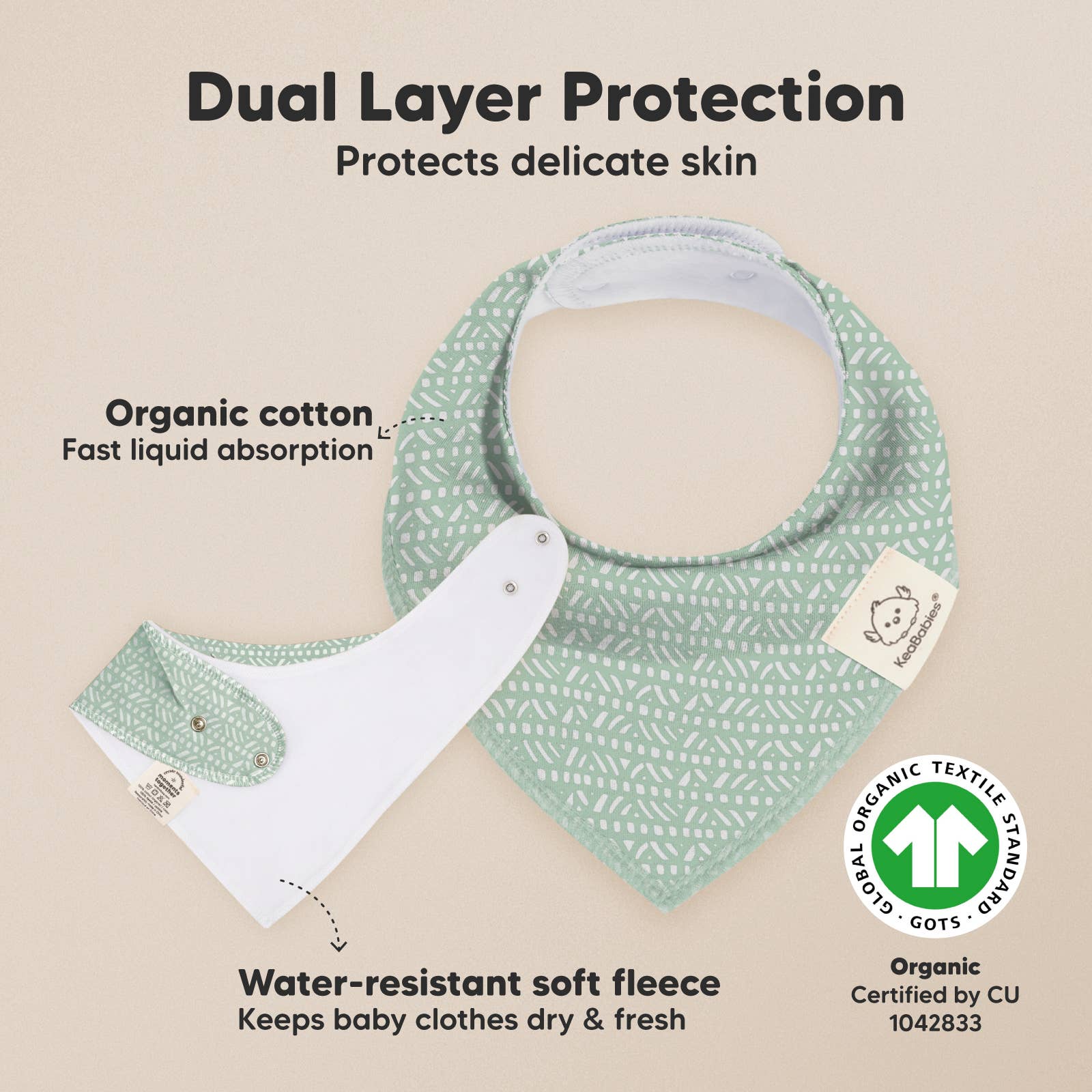8er-Set Baby-Bandana-Lätzchen für Jungen und Mädchen: Nordisch