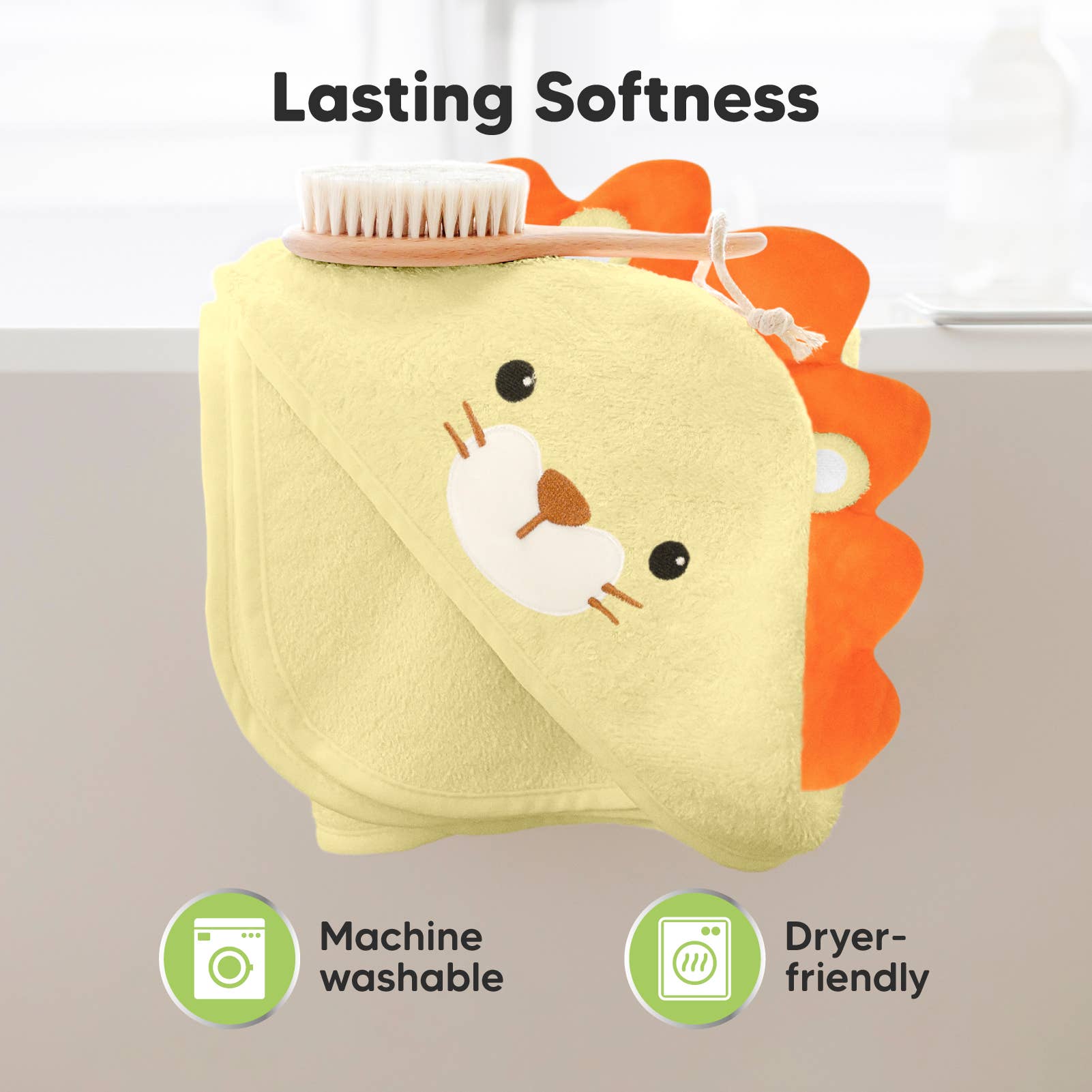 KeaBabies Cuddle Baby-Handtuch mit Kapuze: Löwe
