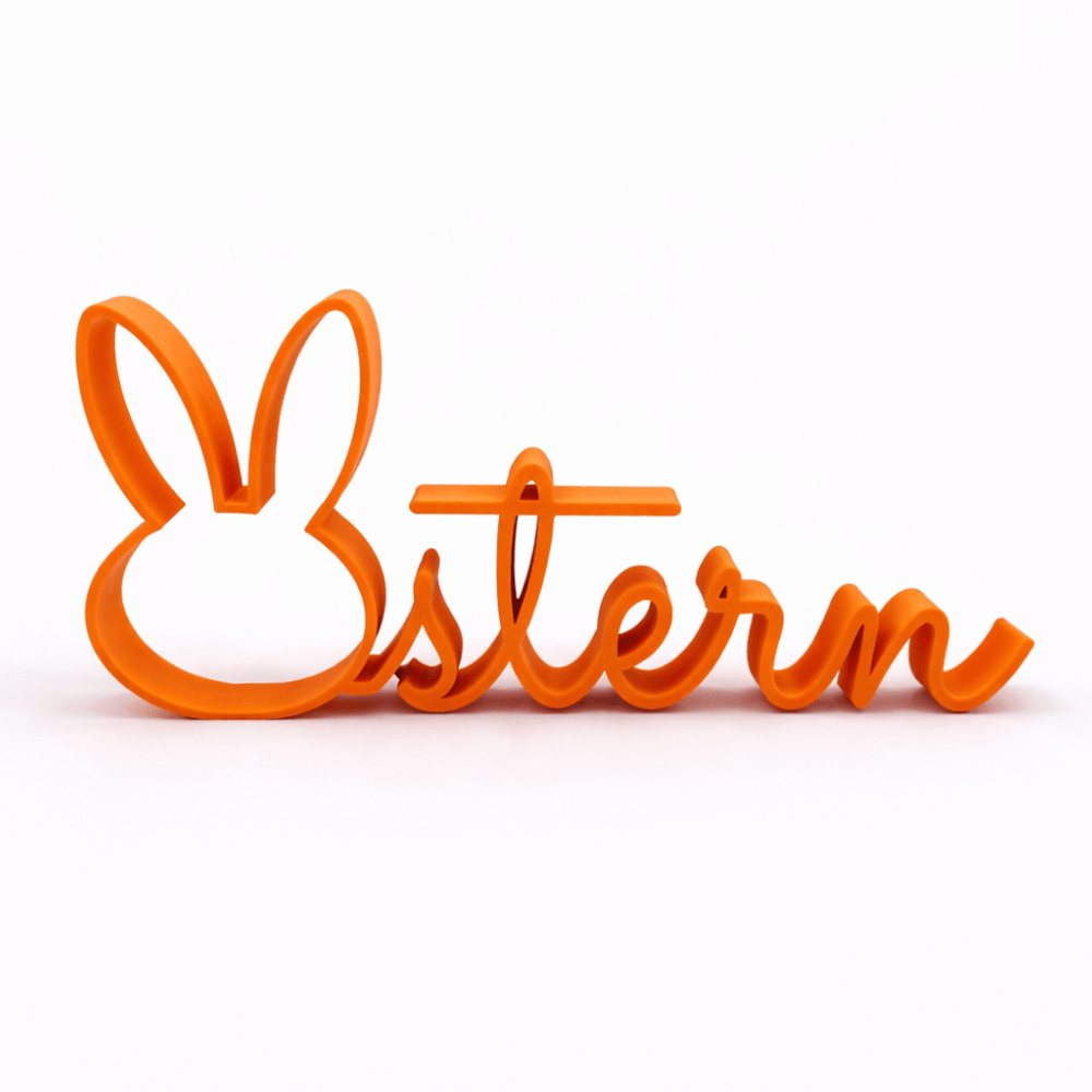 3D - Druck Schriftzug „Ostern“ - orange Jeka - malmichbunt.de